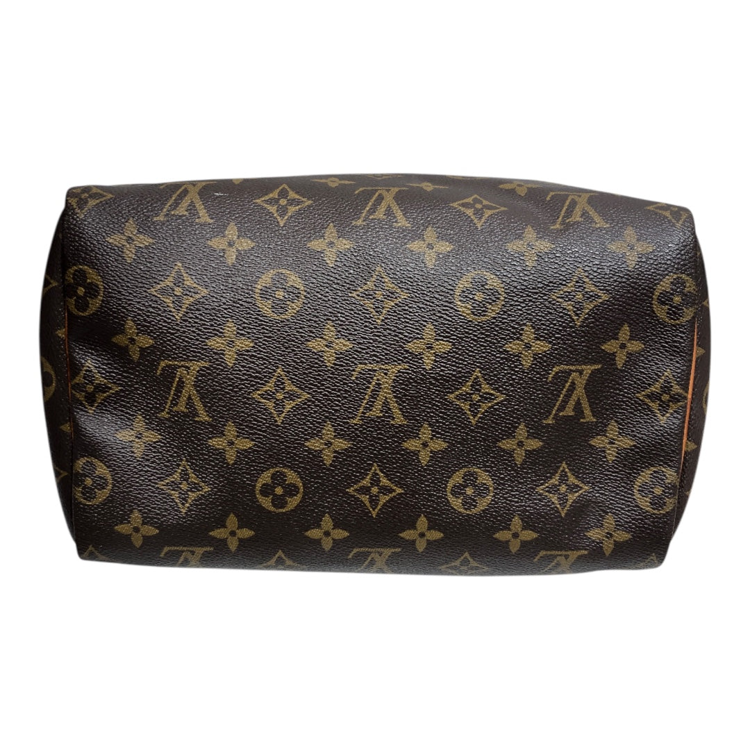 LOUIS VUITTON/Hand Bag/Monogram/Leather/BRW/Monogram Handbag view 5