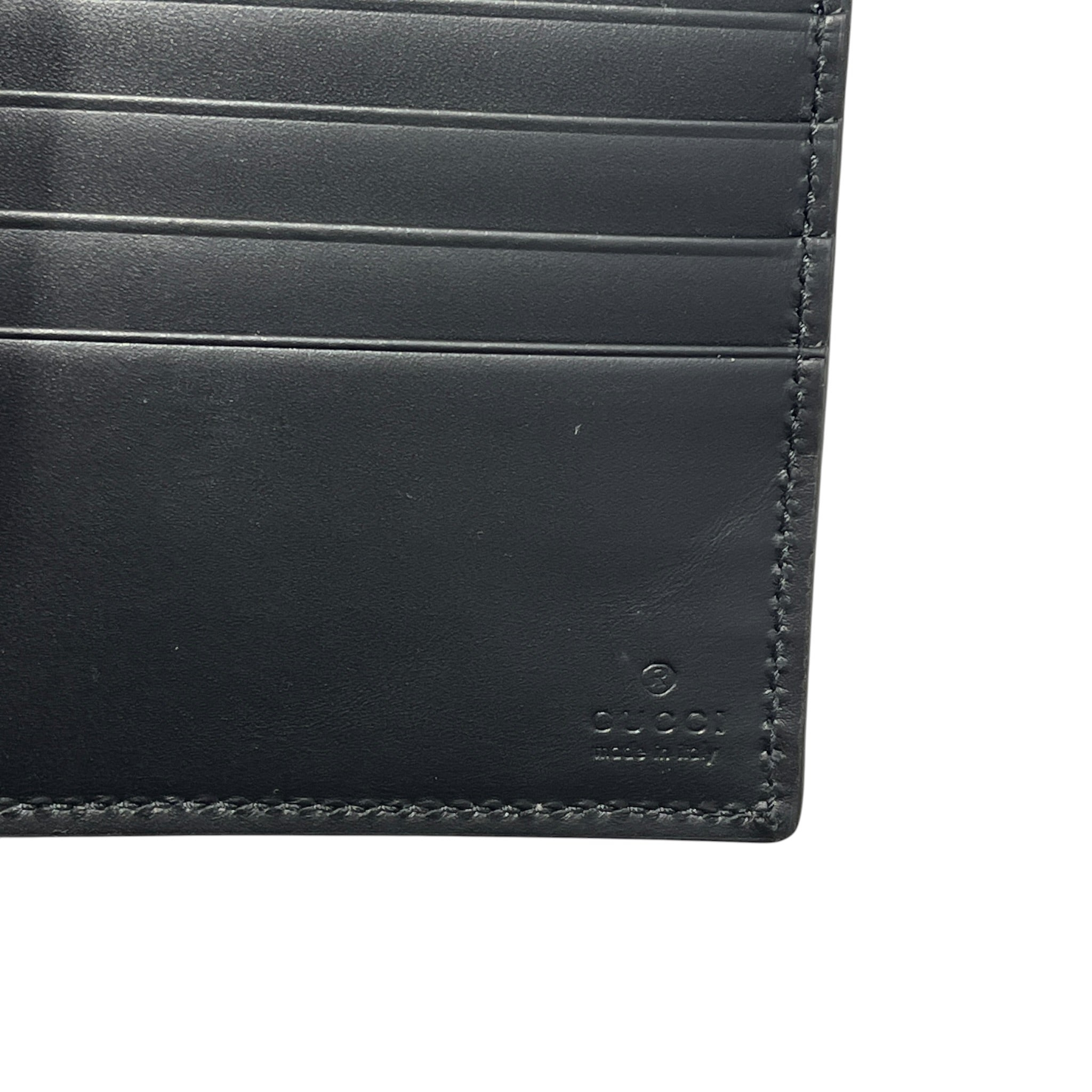 GUCCI/Bifold Wallet/Monogram/BLK/GG WEB RED STRIPE view 5