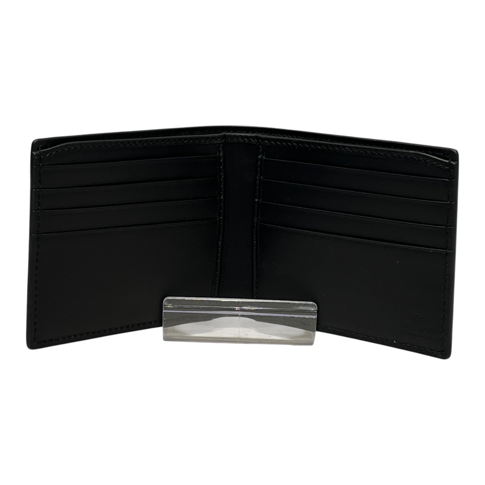 GUCCI/Bifold Wallet/Monogram/BLK/GG WEB RED STRIPE view 4