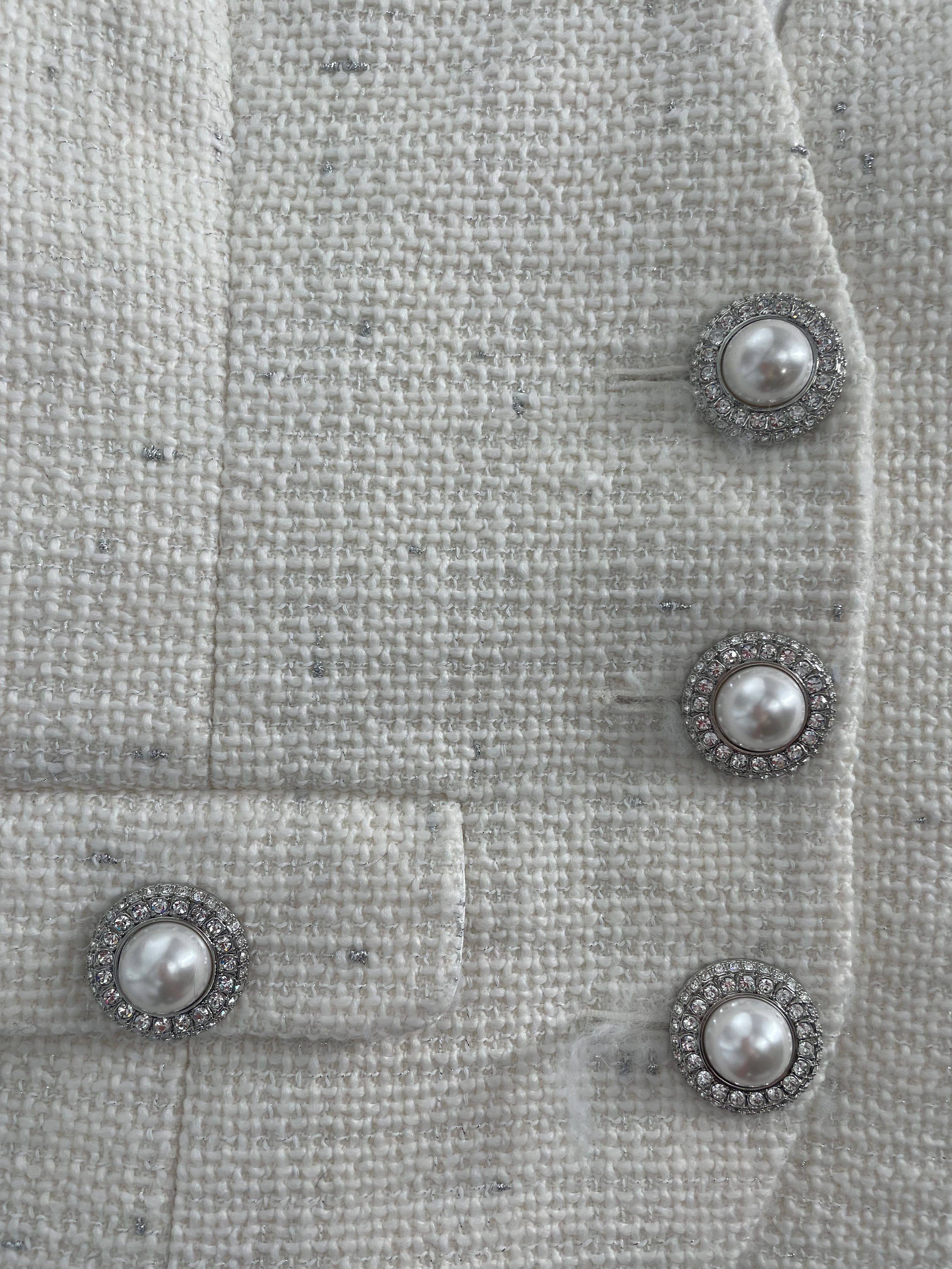 RETROFETE/Tailored Jkt/M/Polyester/WHT/Single Breasted/S/S TWEED JACKET WEB-10415 view 5