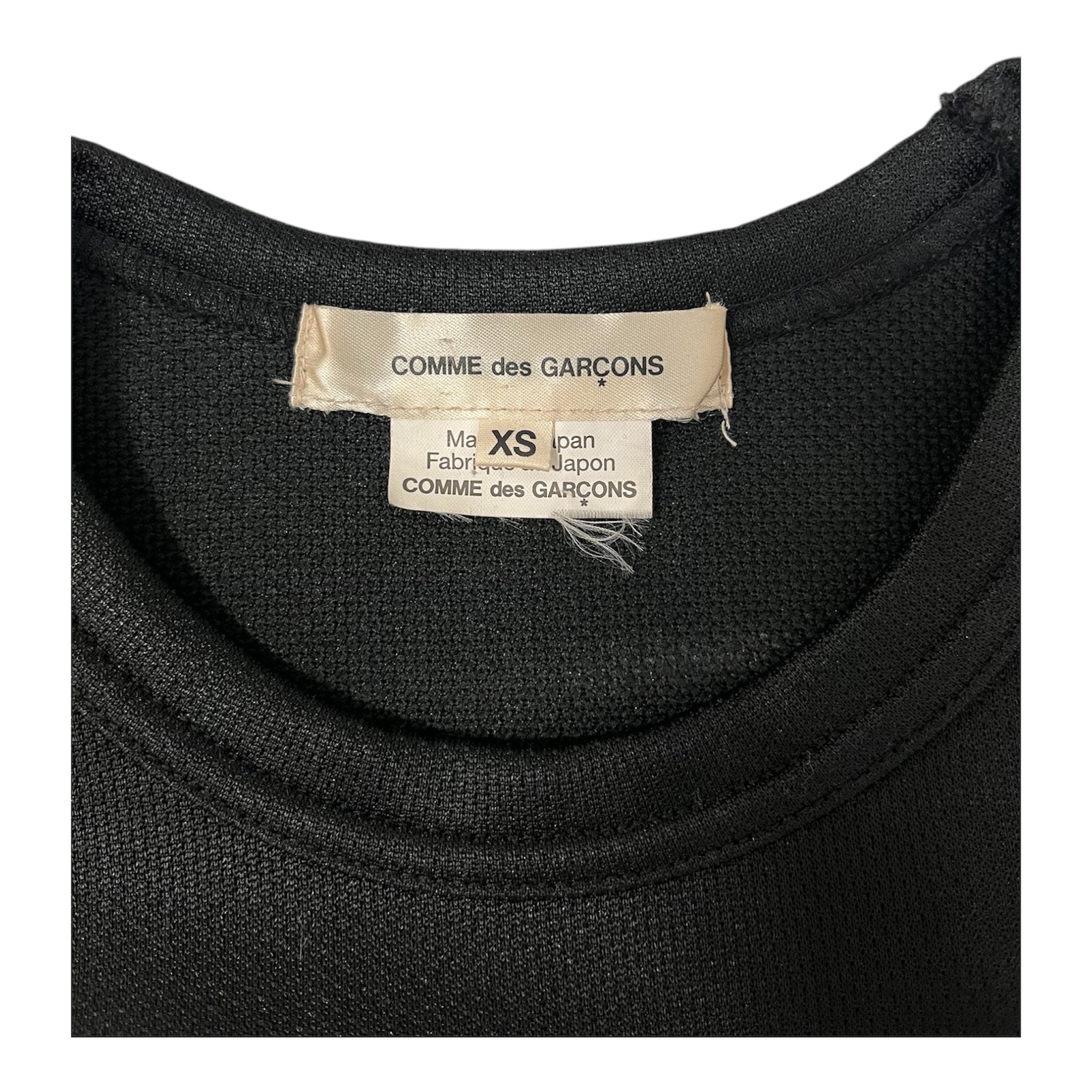 COMME des GARCONS/Shirt Dress/XS/Polyester/BLK/CURVED WAIST PANELS AD2019 view 3