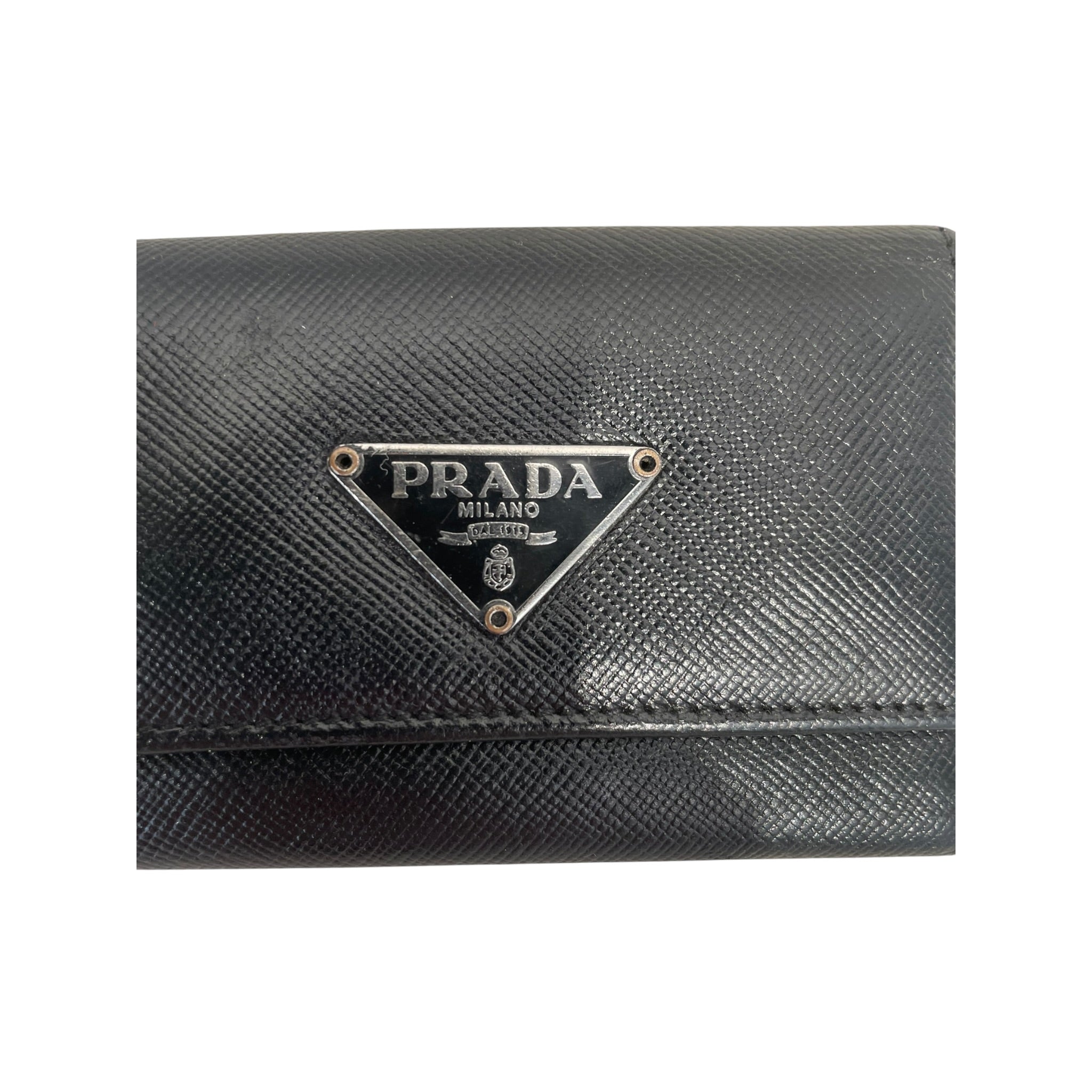 PRADA/Key Holder/Leather/BLK/M's/SMALL KEY CASE view 4