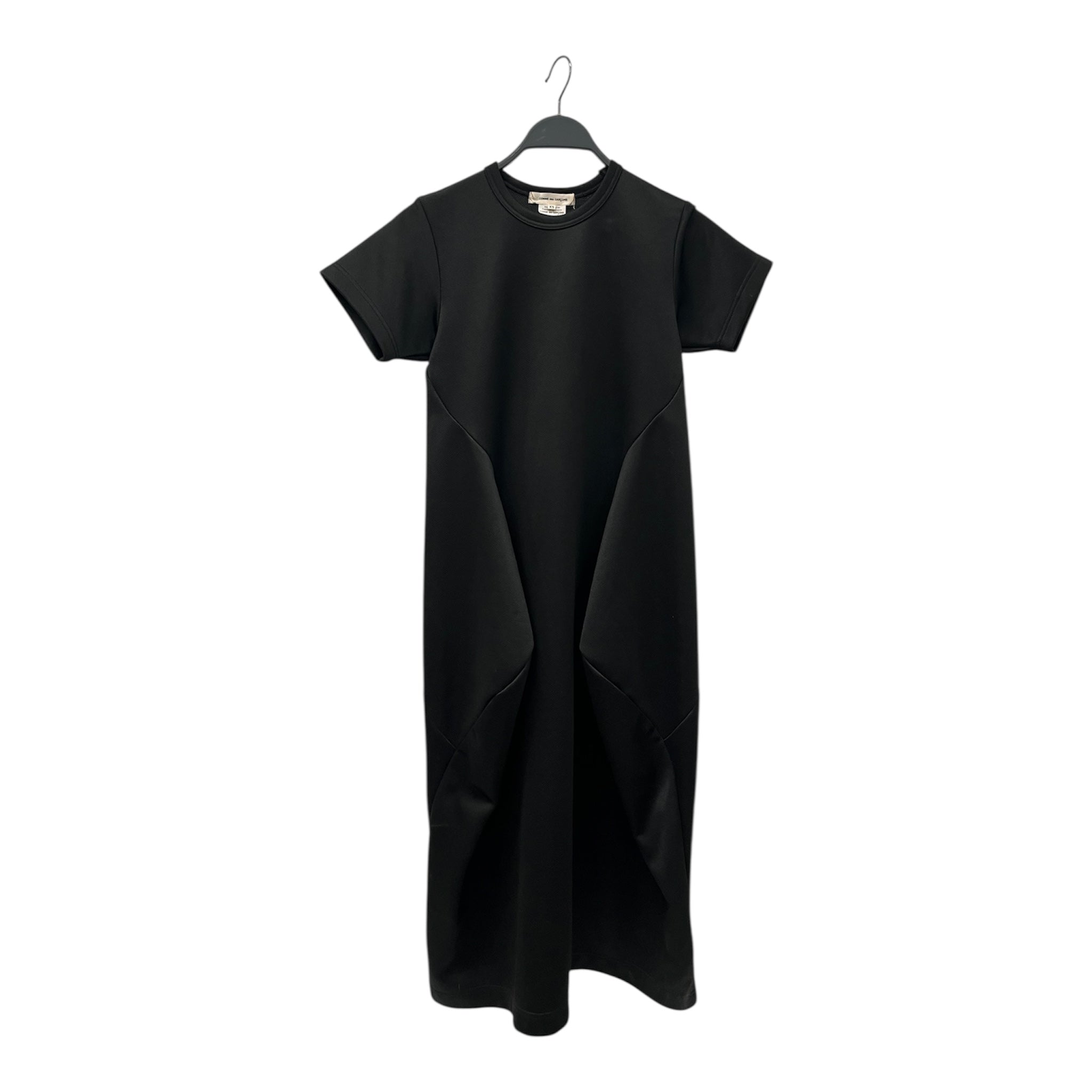 COMME des GARCONS/Shirt Dress/XS/Polyester/BLK/CURVED WAIST PANELS AD2019 view 1