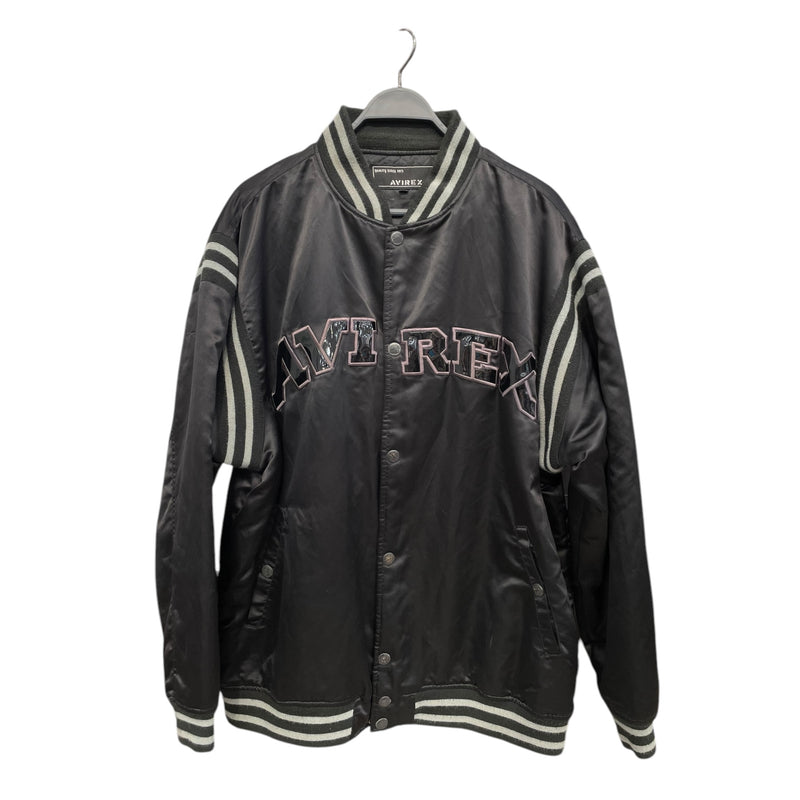 AVIREX/Souvenir Jkt/XXL/Nylon/BLK/shiny souvenier jkt