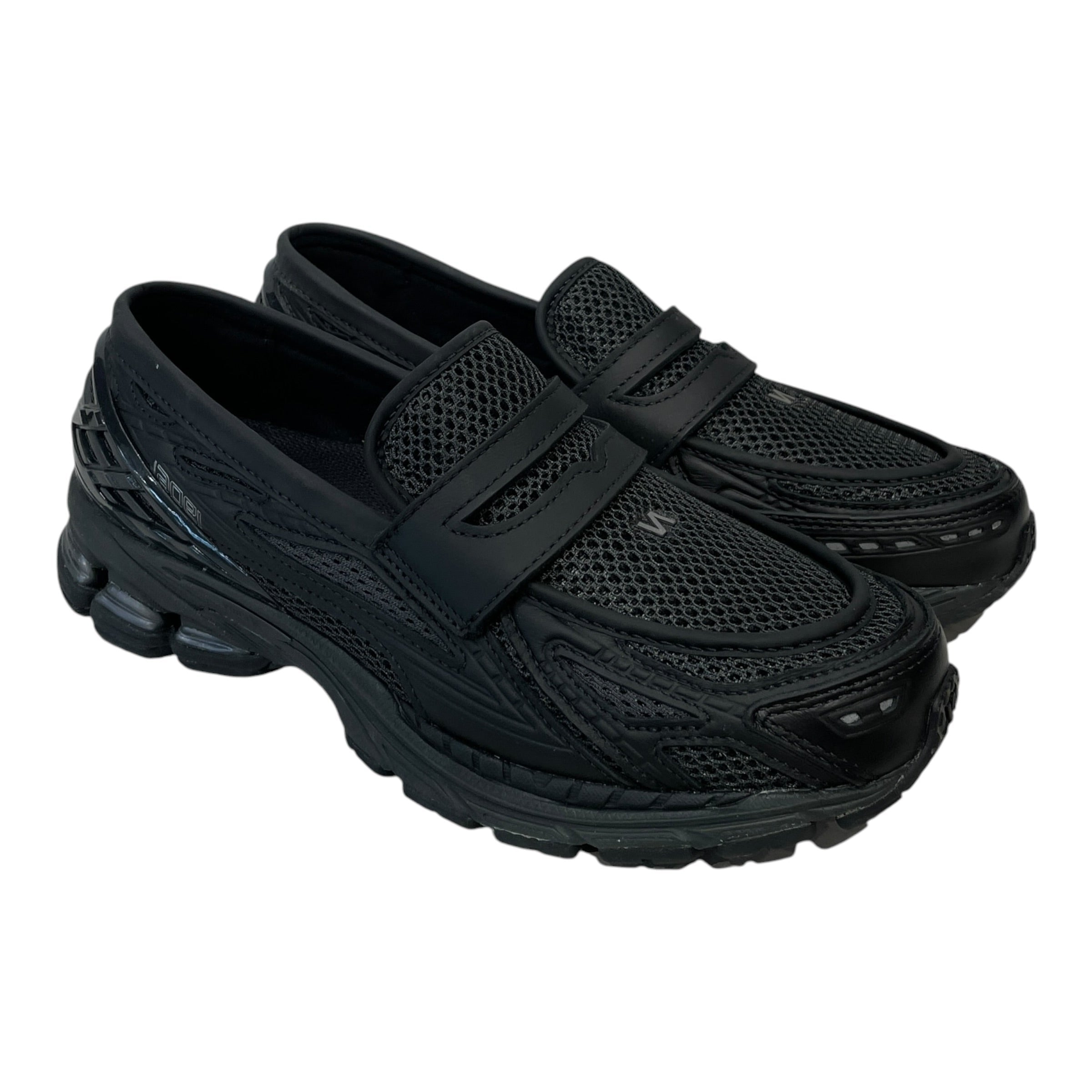 NEW BALANCE/Low-Sneakers/US 9.5/Polyester/BLK/SNEAKER LOAFER view 1