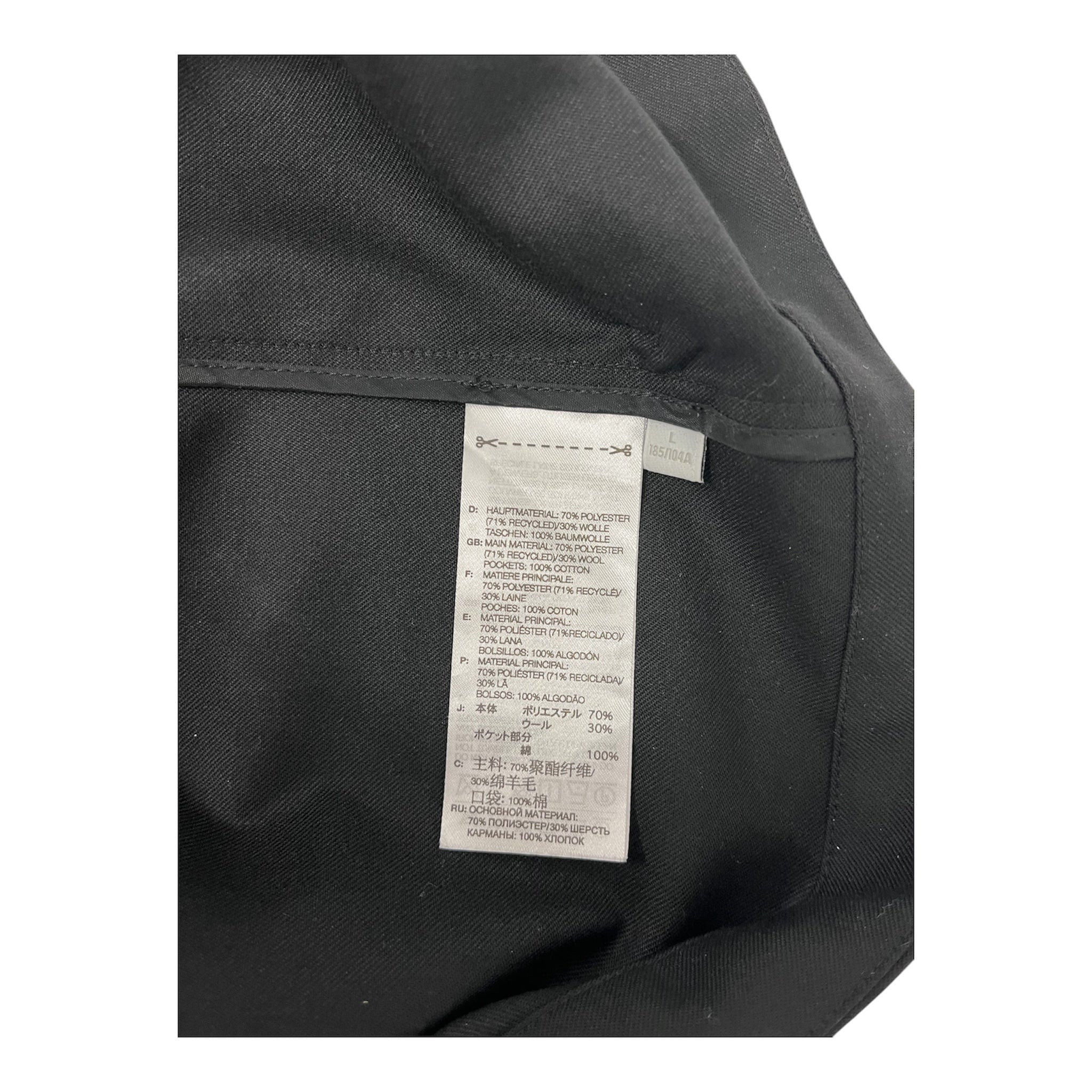 Y-3/Jacket/L/Cotton/BLK/built in 3 stripe belt view 4