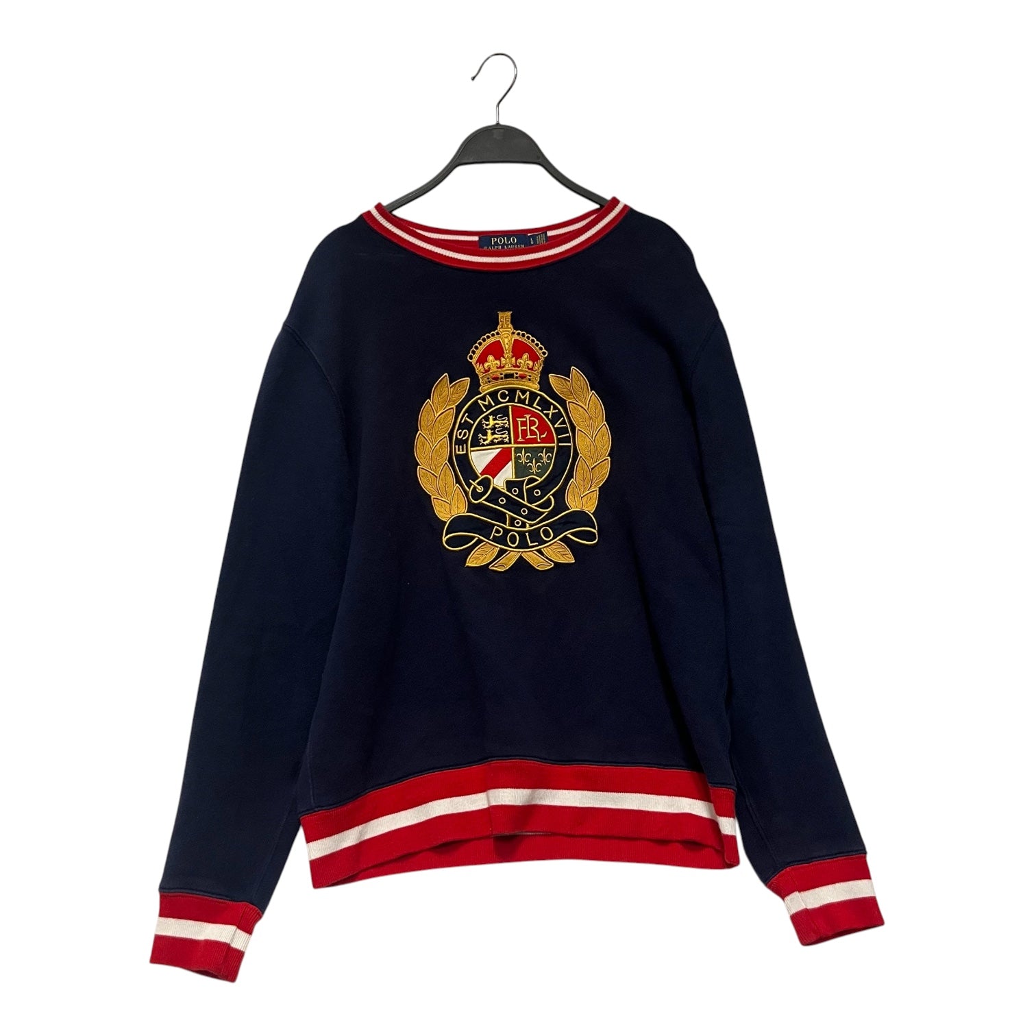 POLO RALPH LAUREN/Sweatshirt/L/Cotton/NVY/crest view 1