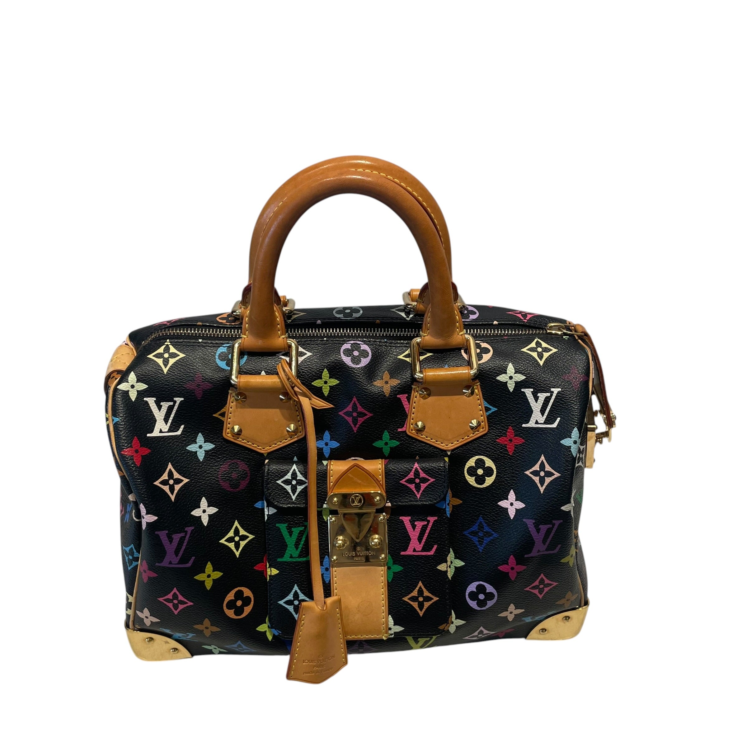 LOUIS VUITTON/Boston Bag/Monogram/Leather/BLK/speedy 30 murakami