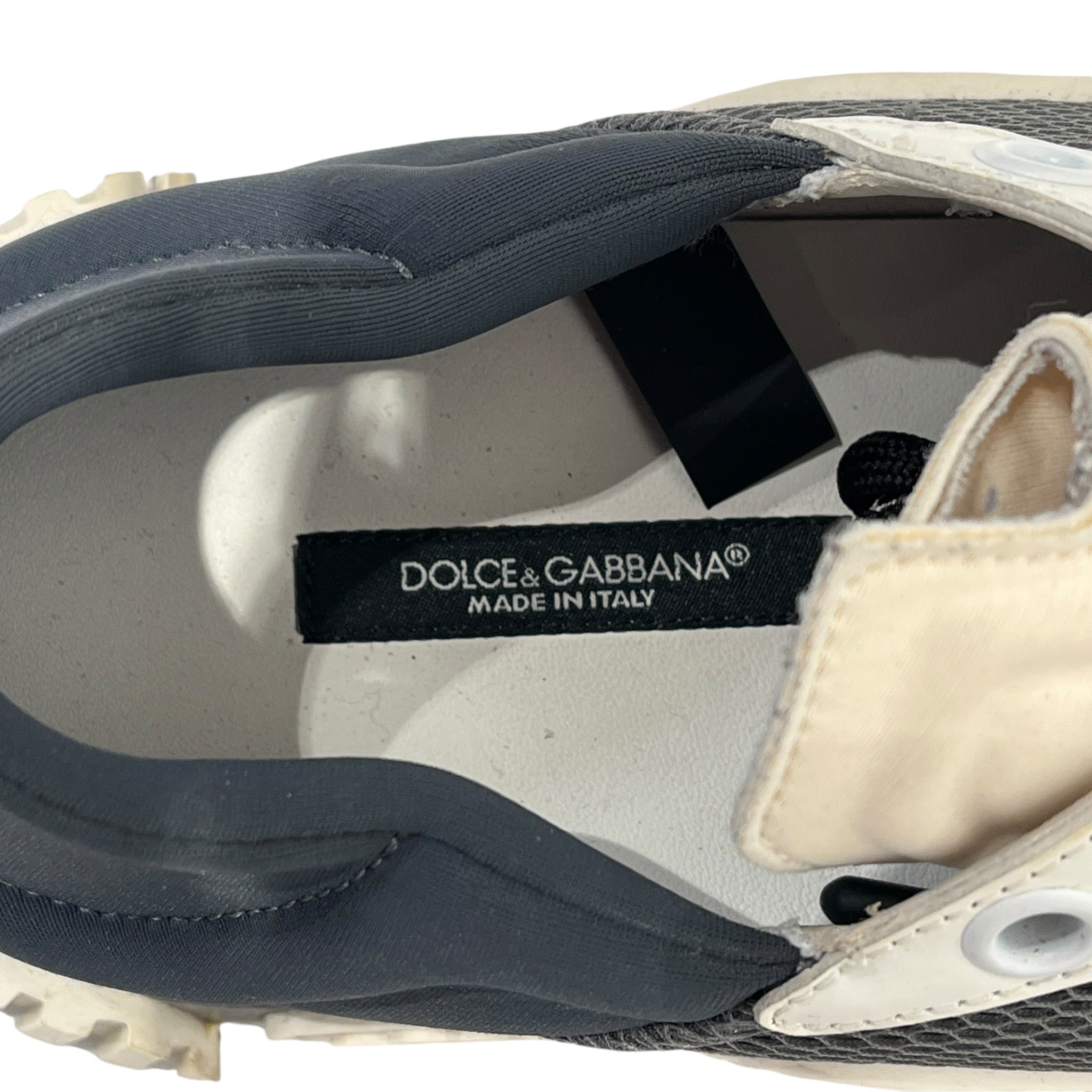 DOLCE&GABBANA/Low-Sneakers/US 9/Border/GRY/NS1 Gray/White Nylon Suede Low view 3