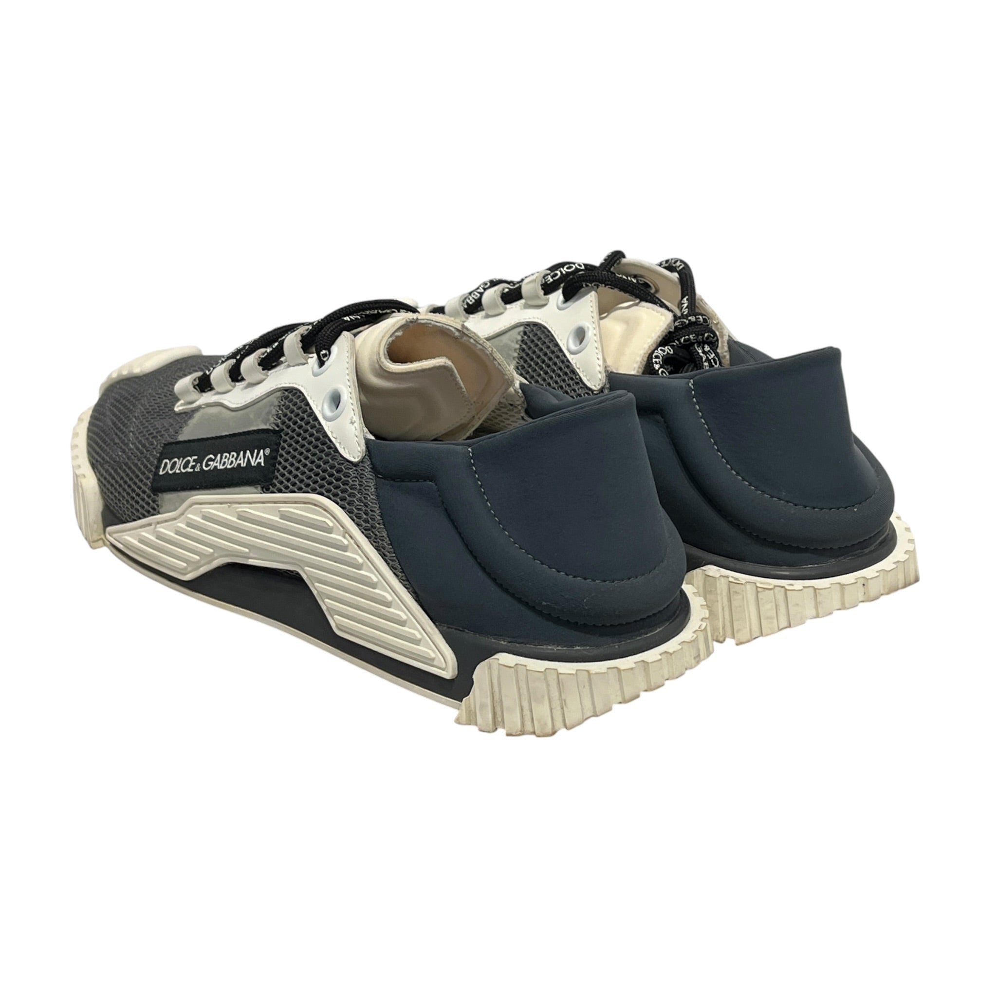 DOLCE&GABBANA/Low-Sneakers/US 9/Border/GRY/NS1 Gray/White Nylon Suede Low view 2