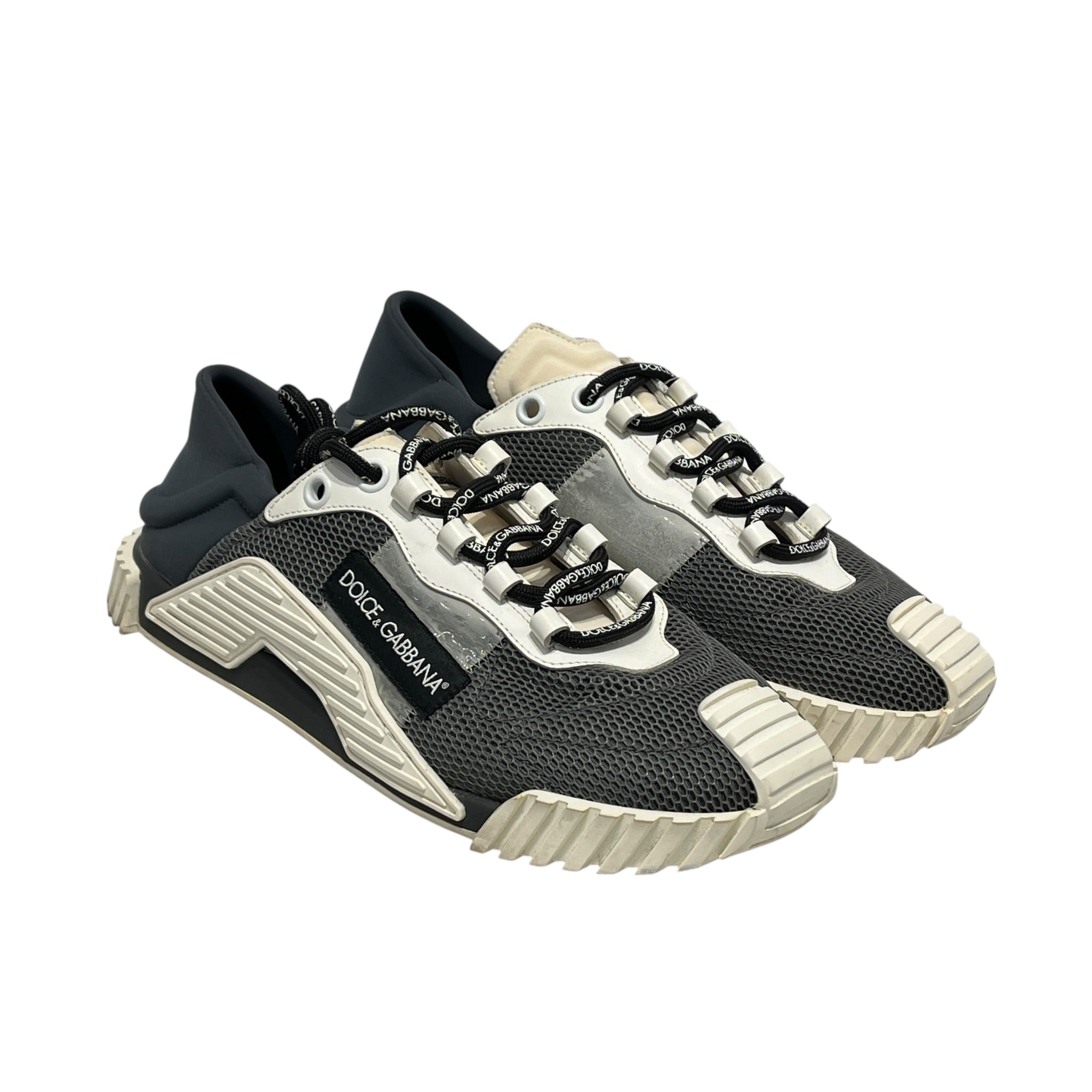 DOLCE&GABBANA/Low-Sneakers/US 9/Border/GRY/NS1 Gray/White Nylon Suede Low view 1
