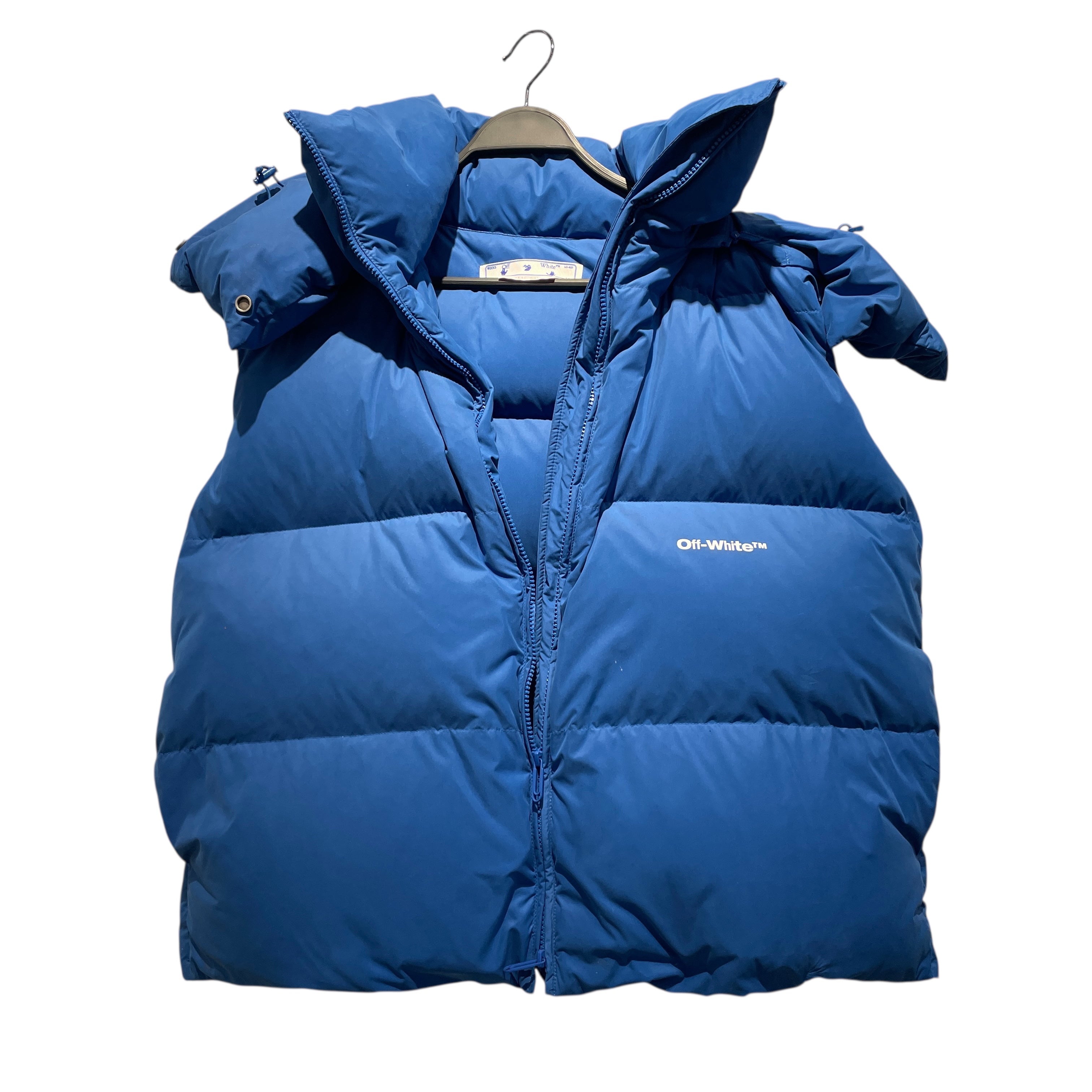 OFF-WHITE/Quilted Vest/M/Polyester/BLU/Bounce Down-Feather view 1