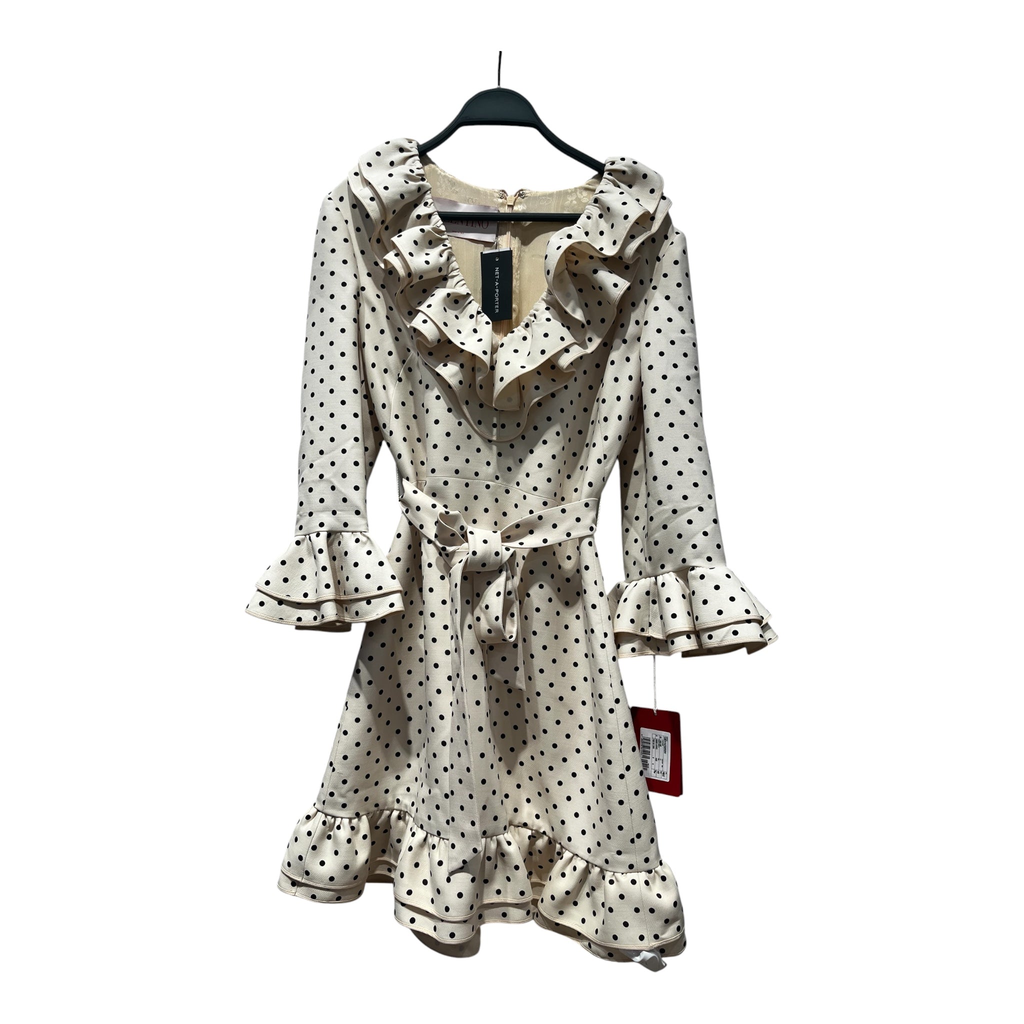 VALENTINO/LS Dress/40/Polka dot/Wool/CRM/Midi Length/VALENTINO POLKA DOT BAG view 1