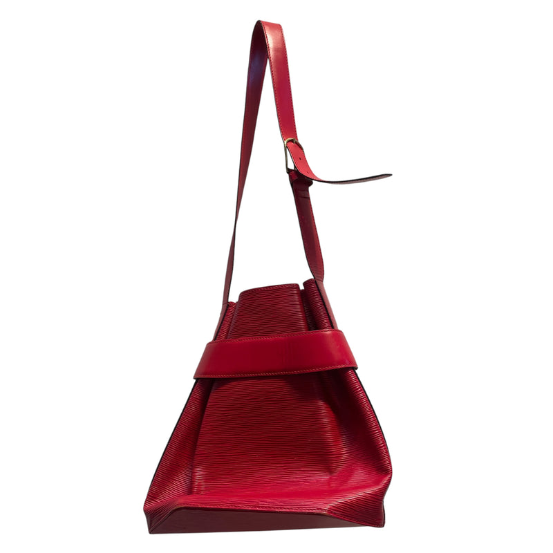 LOUIS VUITTON/Basket Bag/Leather/RED/BUCKET BAG