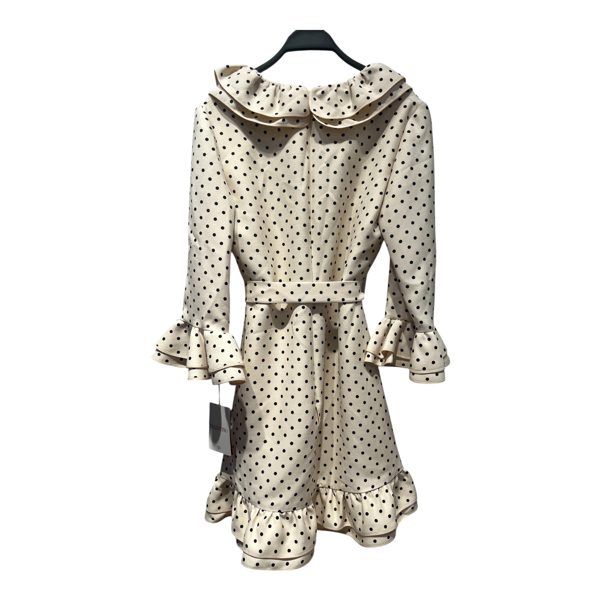 VALENTINO/LS Dress/40/Polka dot/Wool/CRM/Midi Length/VALENTINO POLKA DOT BAG view 3