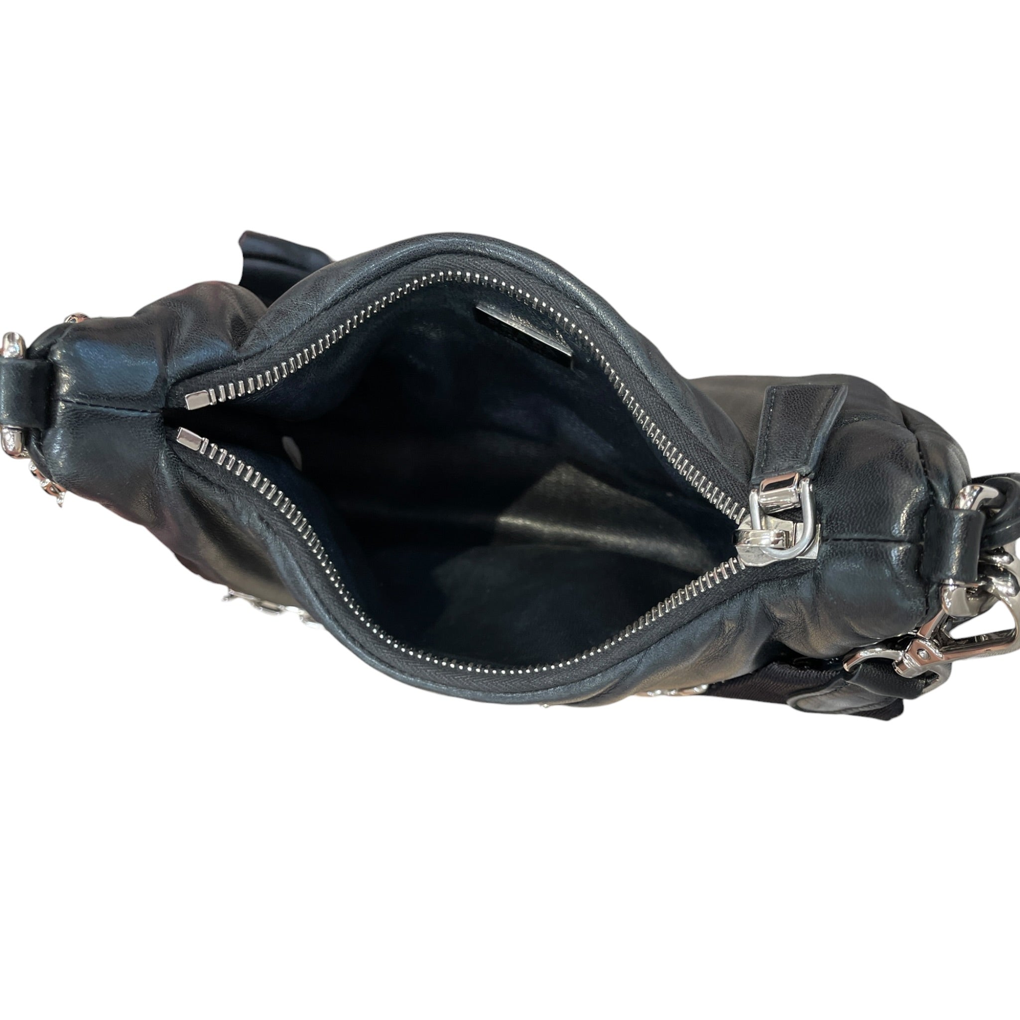 PRADA/Cross Body Bag/Lambskin/BLK/entrupy: B8MV6DR view 3