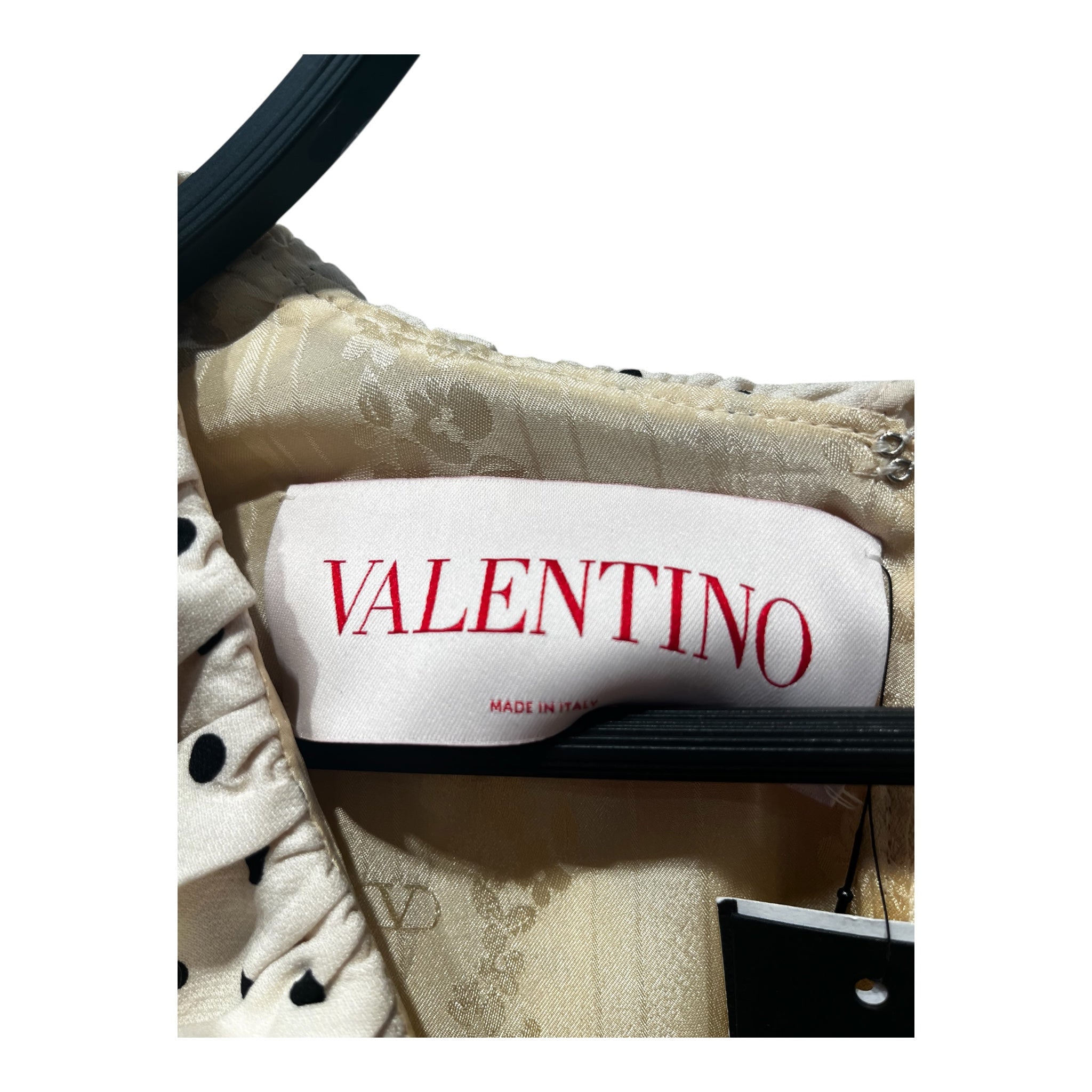VALENTINO/LS Dress/40/Polka dot/Wool/CRM/Midi Length/VALENTINO POLKA DOT BAG view 2