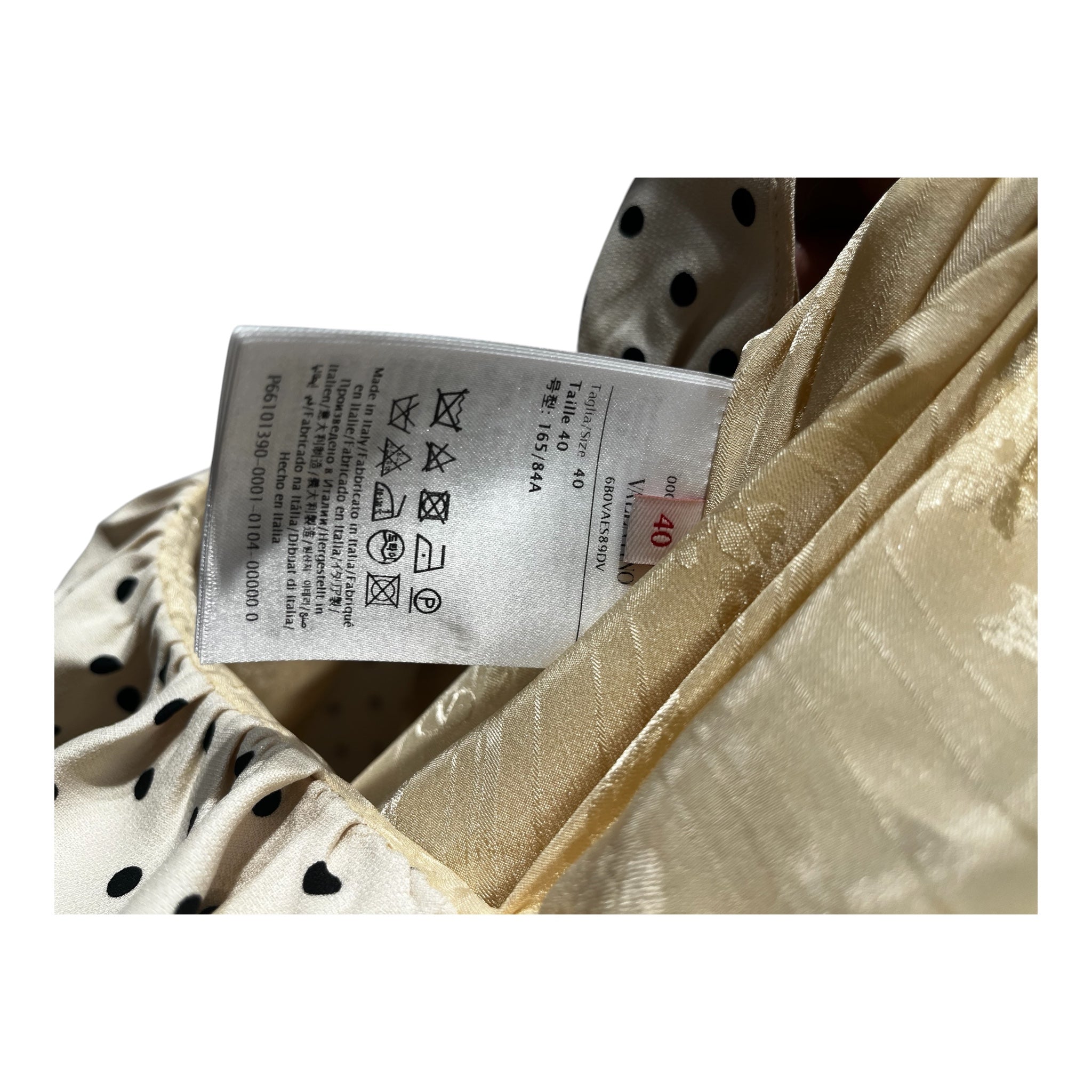VALENTINO/LS Dress/40/Polka dot/Wool/CRM/Midi Length/VALENTINO POLKA DOT BAG view 4