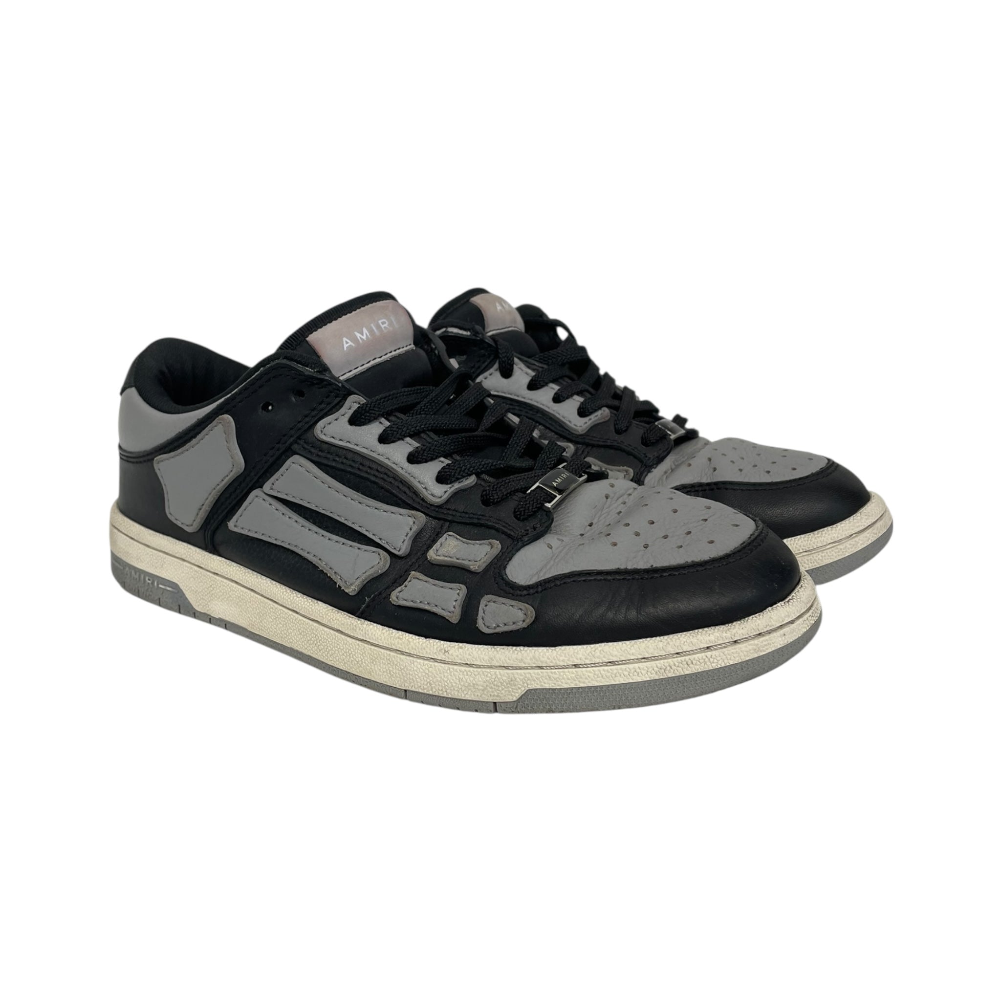 AMIRI/Low-Sneakers/US 7.5/Leather/BLK/Skel Top Low view 1