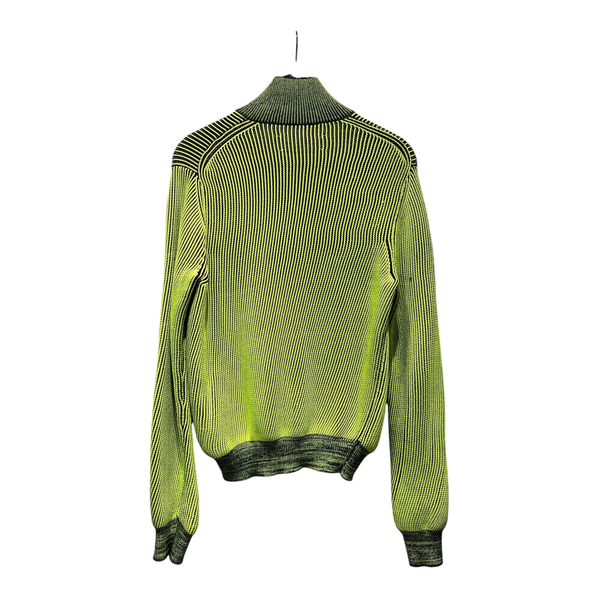 Maison Margiela/Sweater/M/Cotton/GRN/NEON KNIT REVERSIBLE ZIP-UP view 2