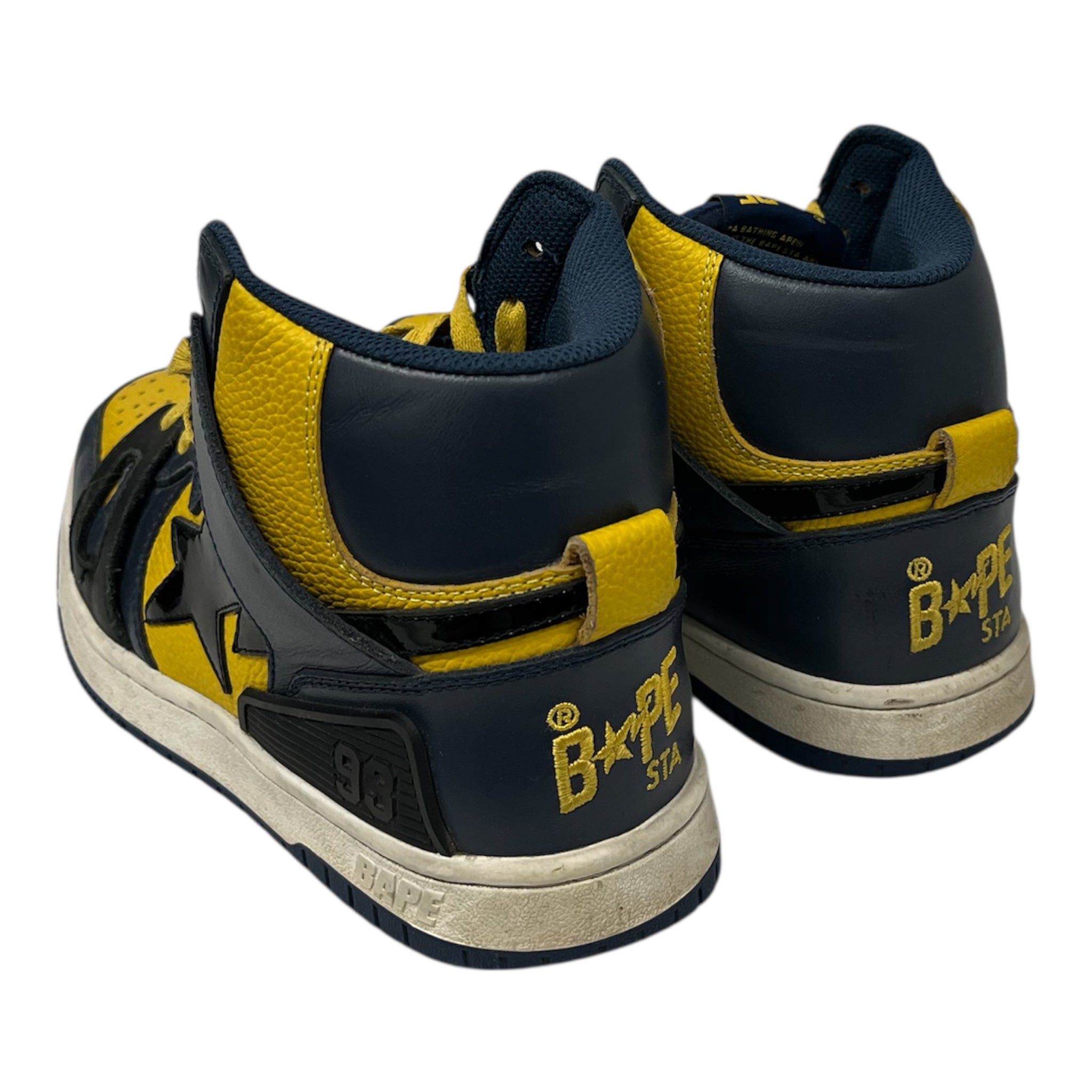 BAPE STA!/Hi-Sneakers/US 7/Leather/NVY/ view 2