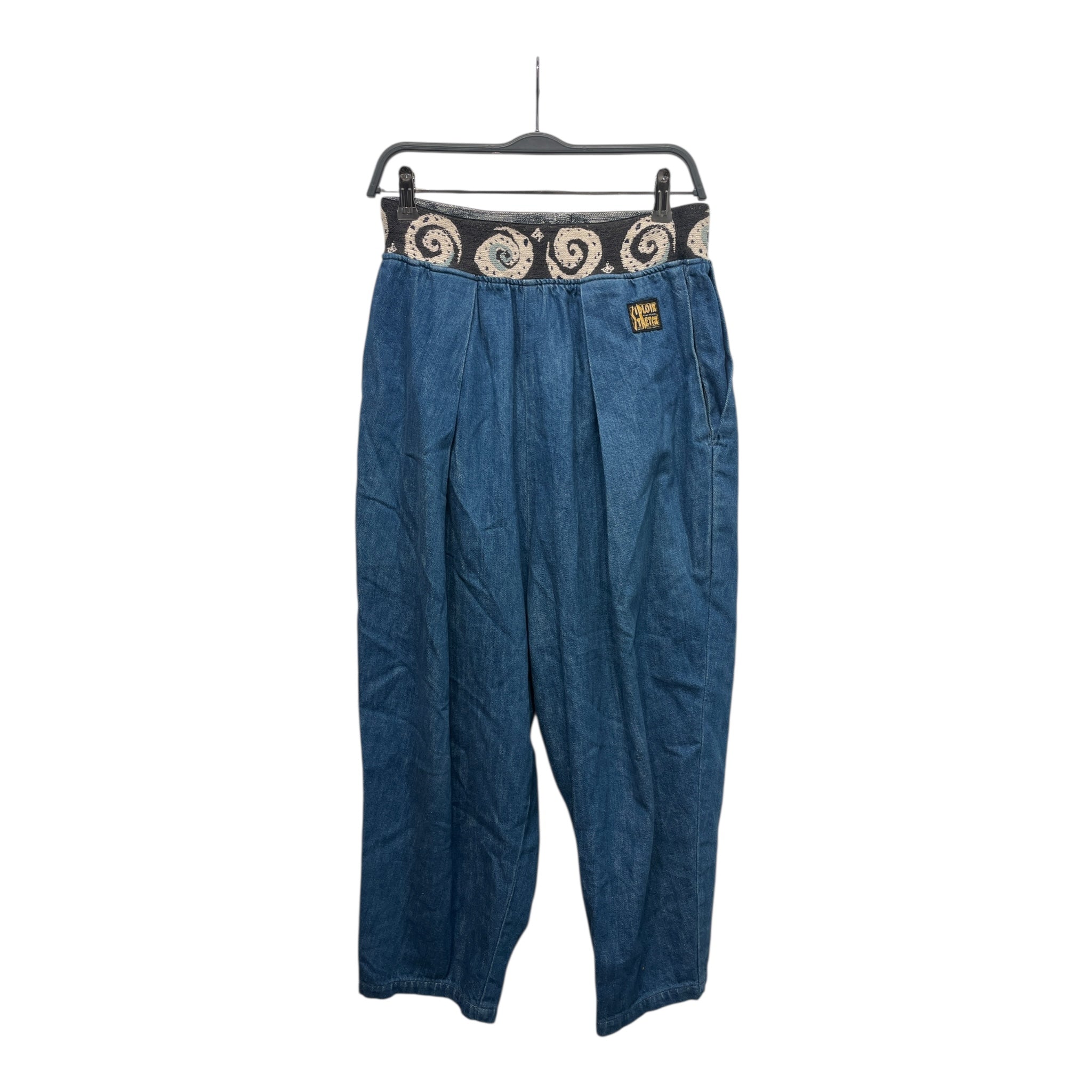 KAPITAL/Wide Leg Pants/3/Cotton/BLU/ballon denim with spiral waist view 1