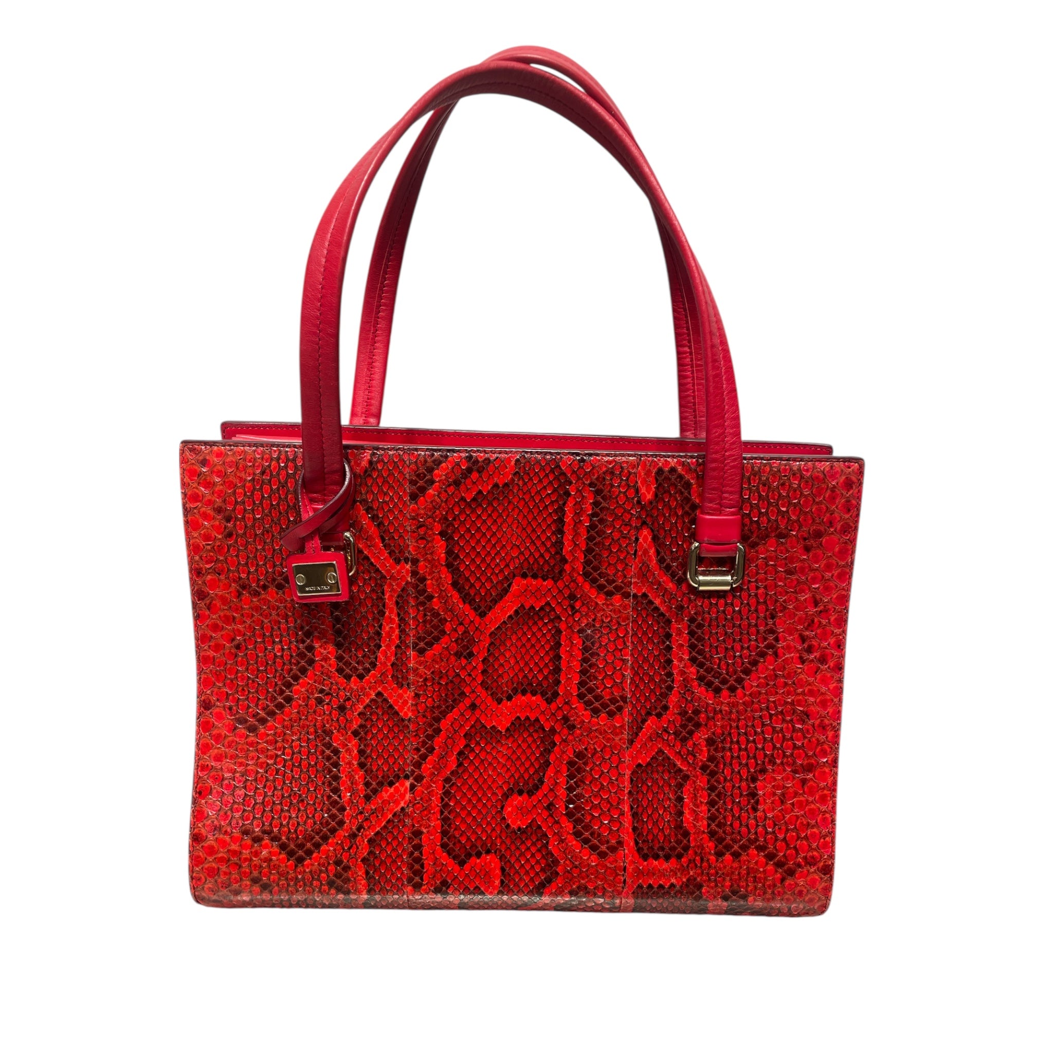 DOLCE&GABBANA/Hand Bag/Animal Pattern/Leather/RED/Python view 1