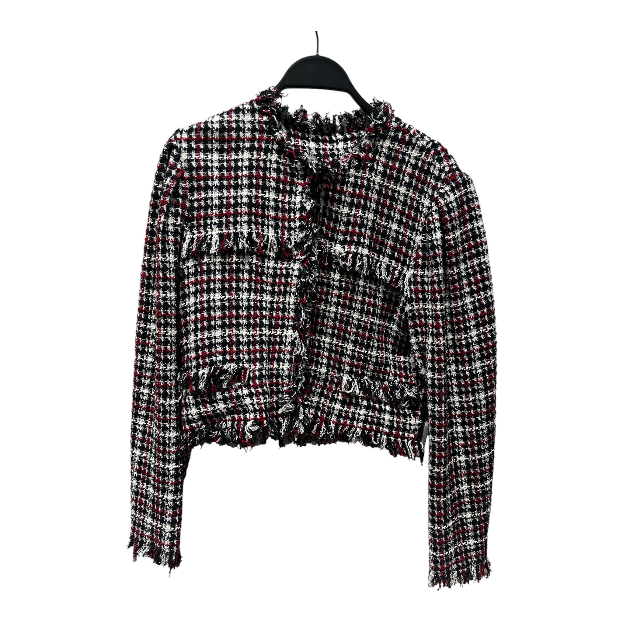 ISABEL MARANT ETOILE/Jacket/S/Cotton/RED/TWEED CROPPED JKT view 1