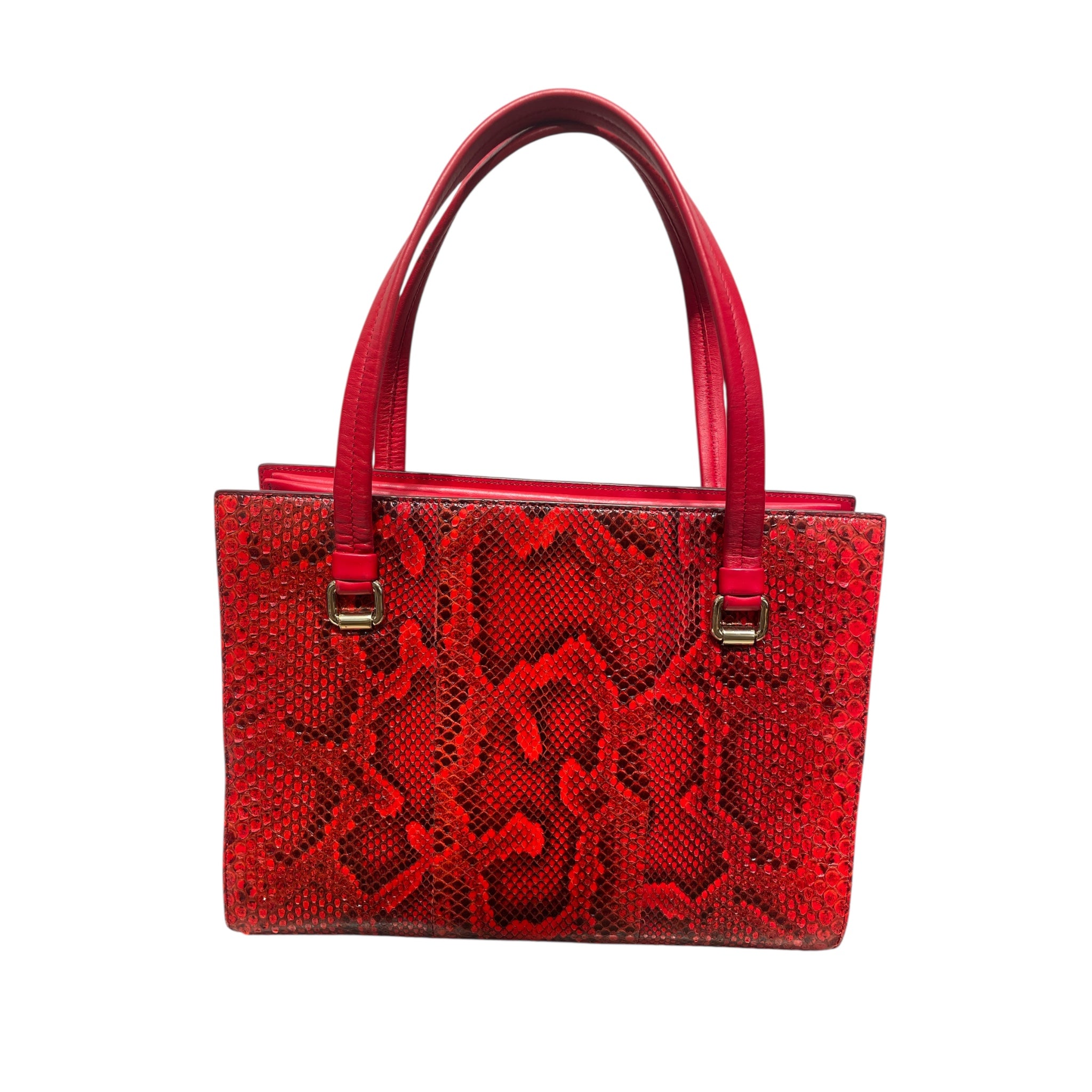 DOLCE&GABBANA/Hand Bag/Animal Pattern/Leather/RED/Python view 2
