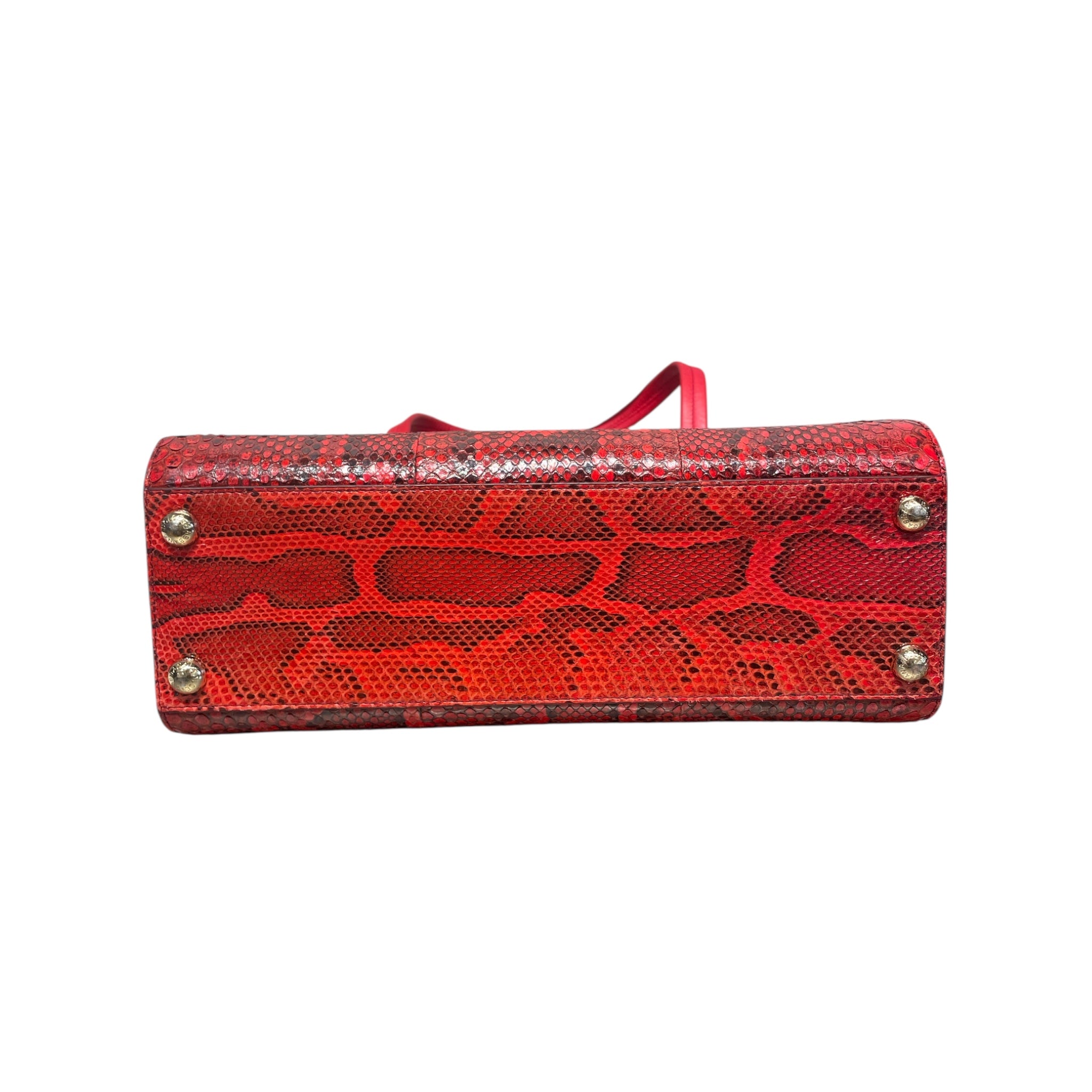 DOLCE&GABBANA/Hand Bag/Animal Pattern/Leather/RED/Python view 3