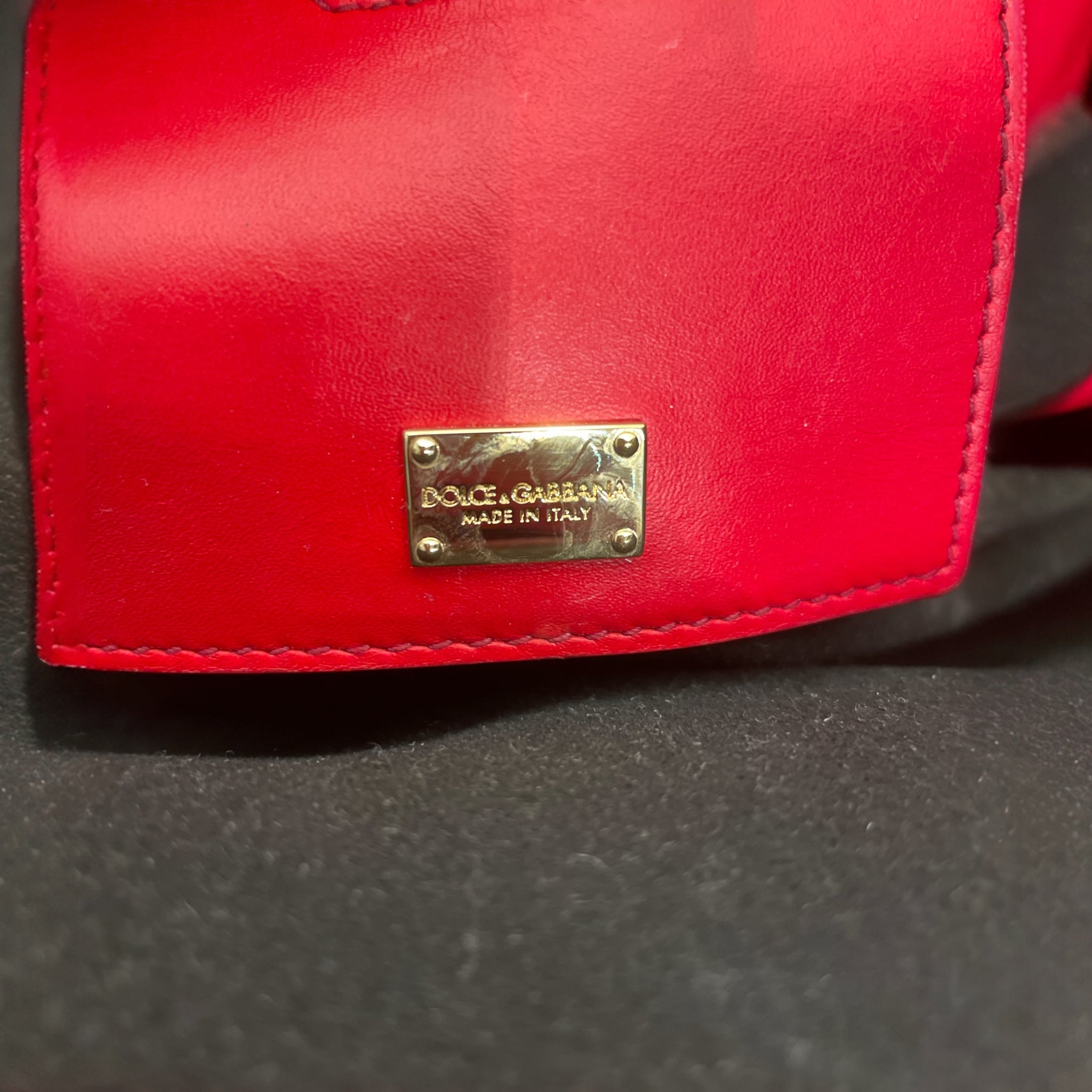 DOLCE&GABBANA/Hand Bag/Animal Pattern/Leather/RED/Python view 5