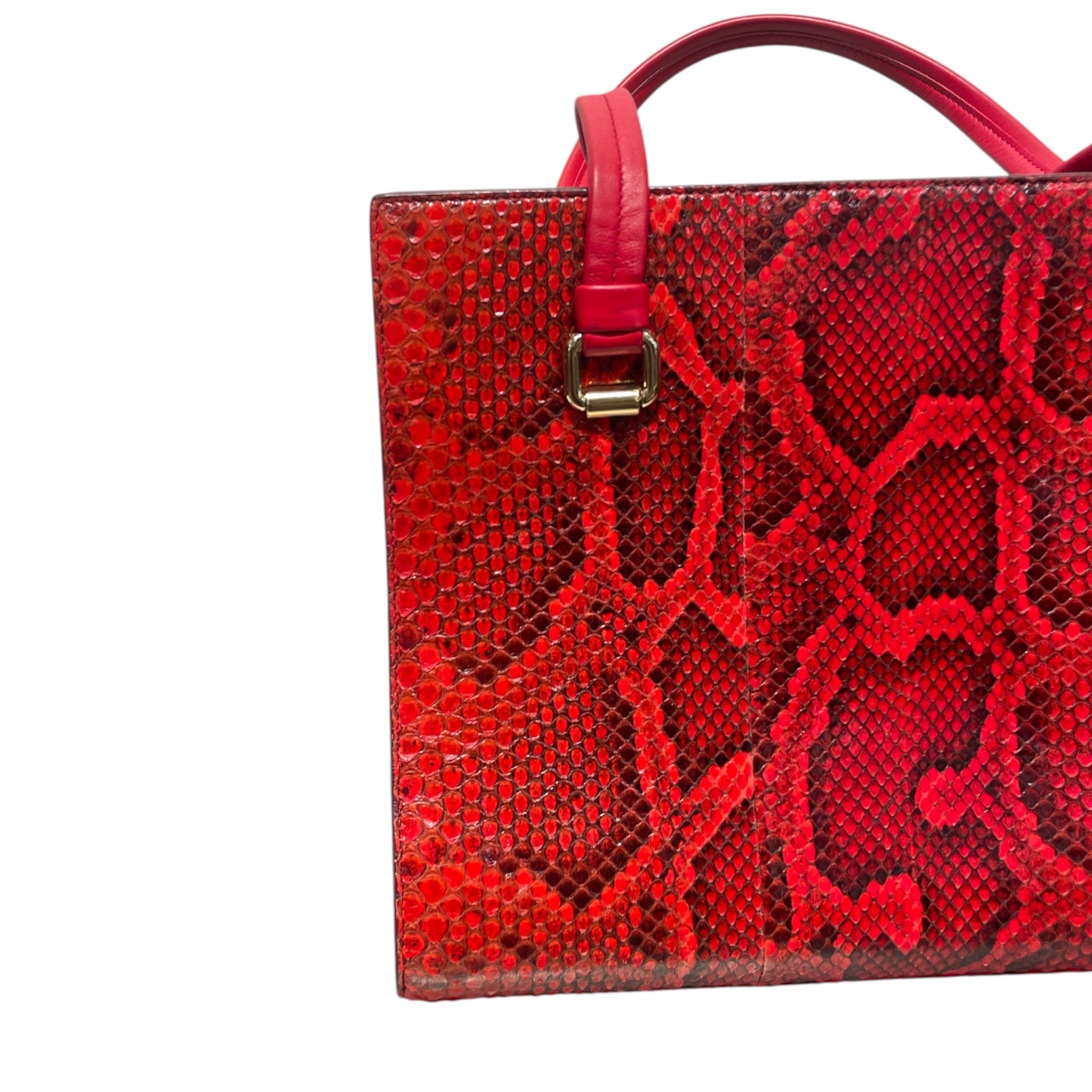 DOLCE&GABBANA/Hand Bag/Animal Pattern/Leather/RED/Python view 6