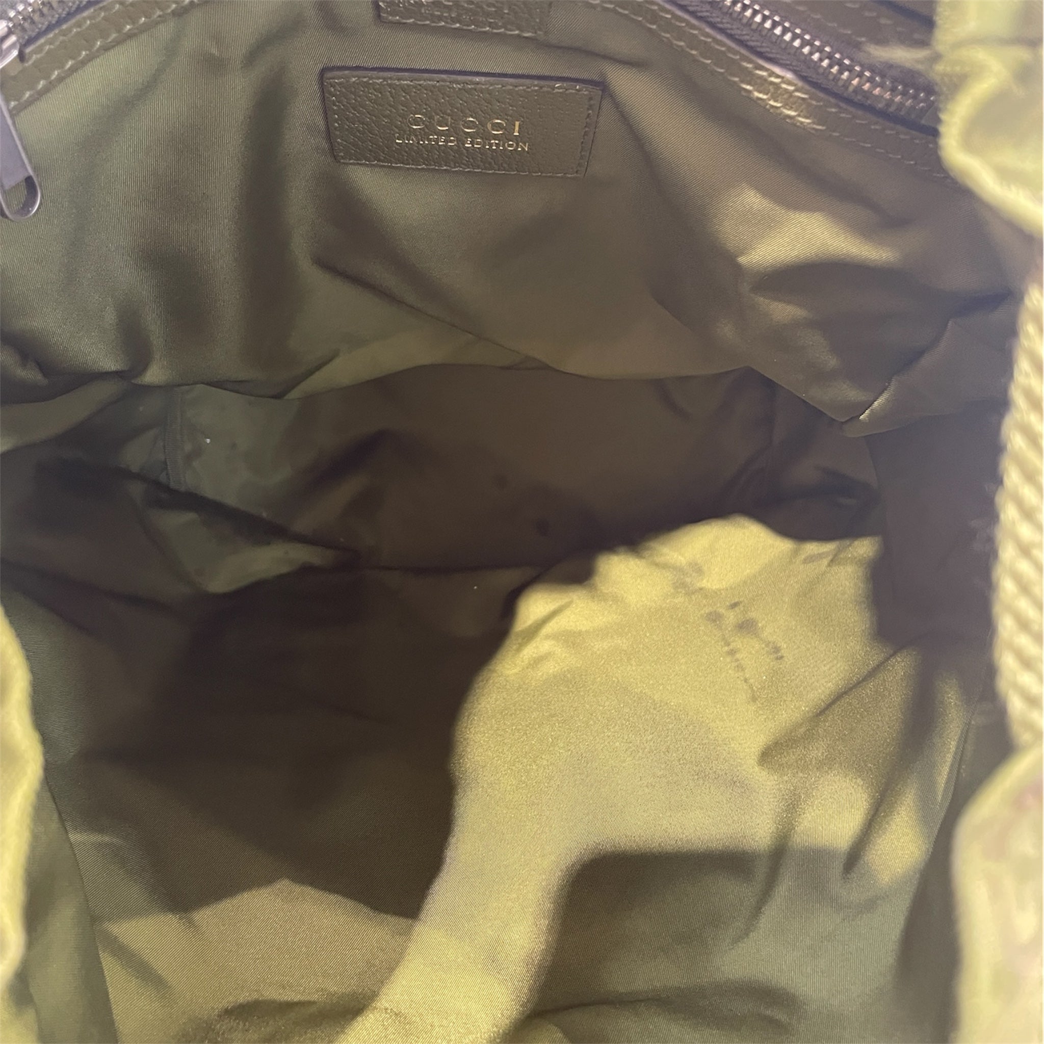 GUCCI/Backpack/Monogram/Polyester/GRN/three pocket travel bag view 7