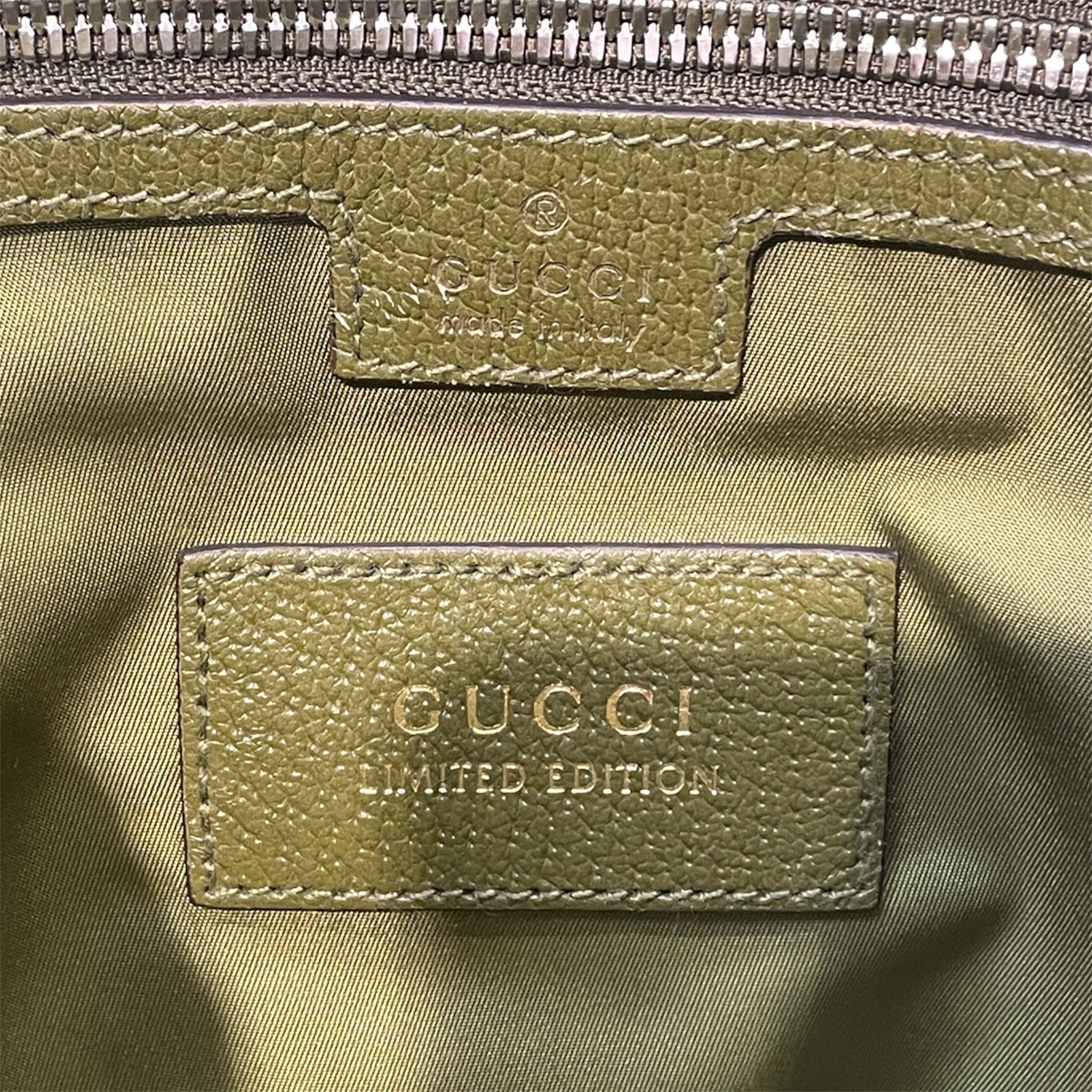 GUCCI/Backpack/Monogram/Polyester/GRN/three pocket travel bag view 8