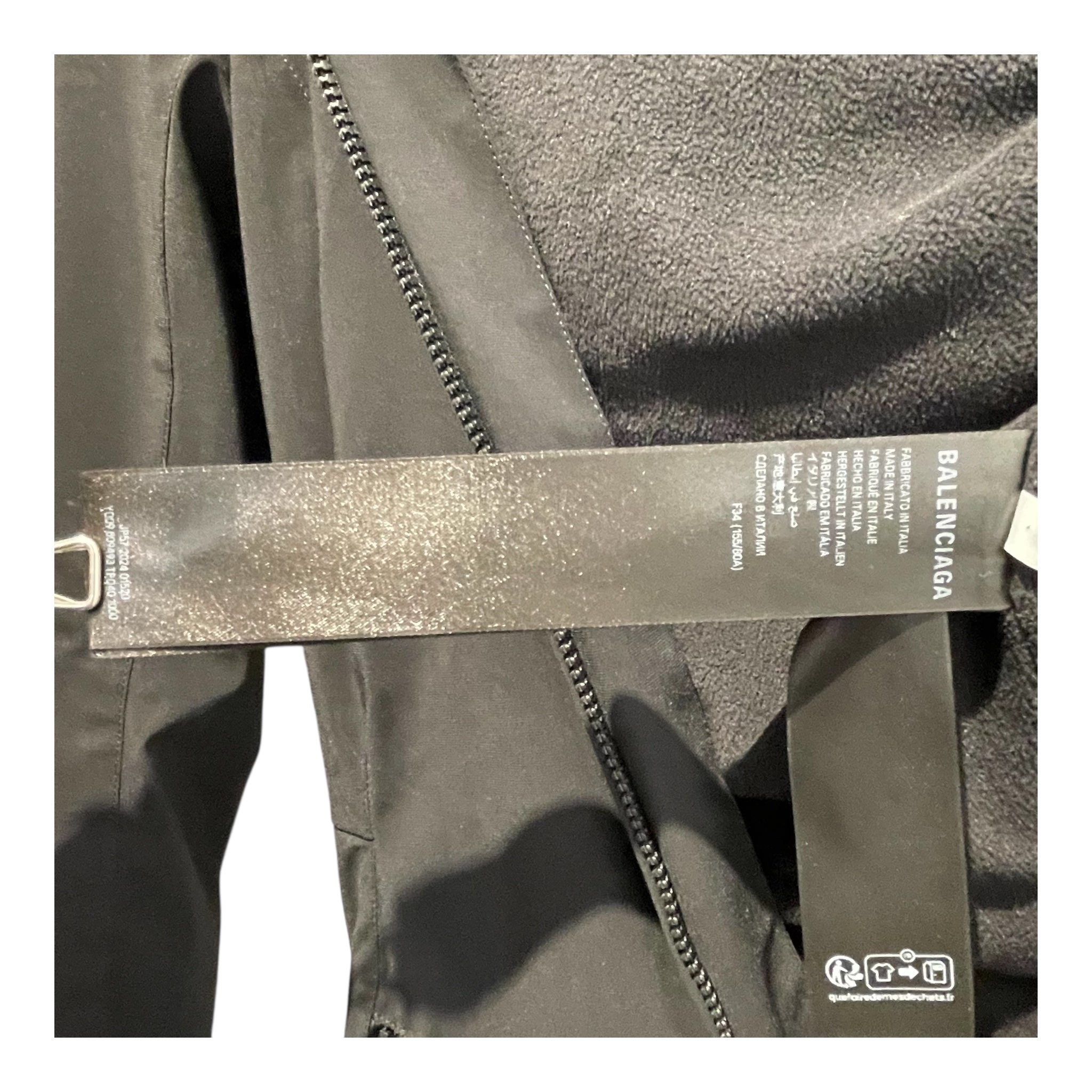 BALENCIAGA/Jumpsuits/34/Nylon/BLK/FUR HOOD SKIWEAR view 4
