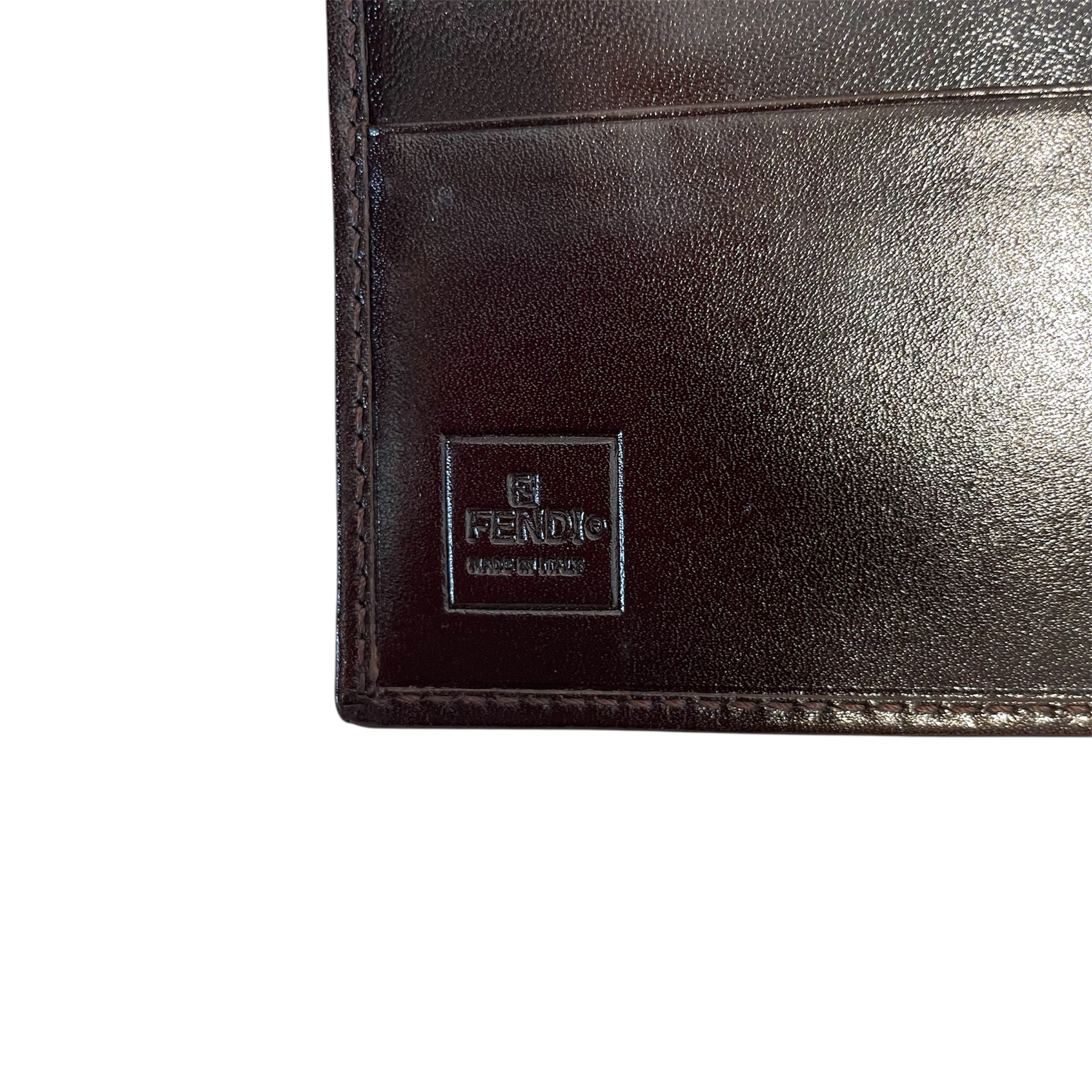 FENDI/Bifold Wallet/Monogram/Cotton/BRW/Fendi Zucca Canvas view 3