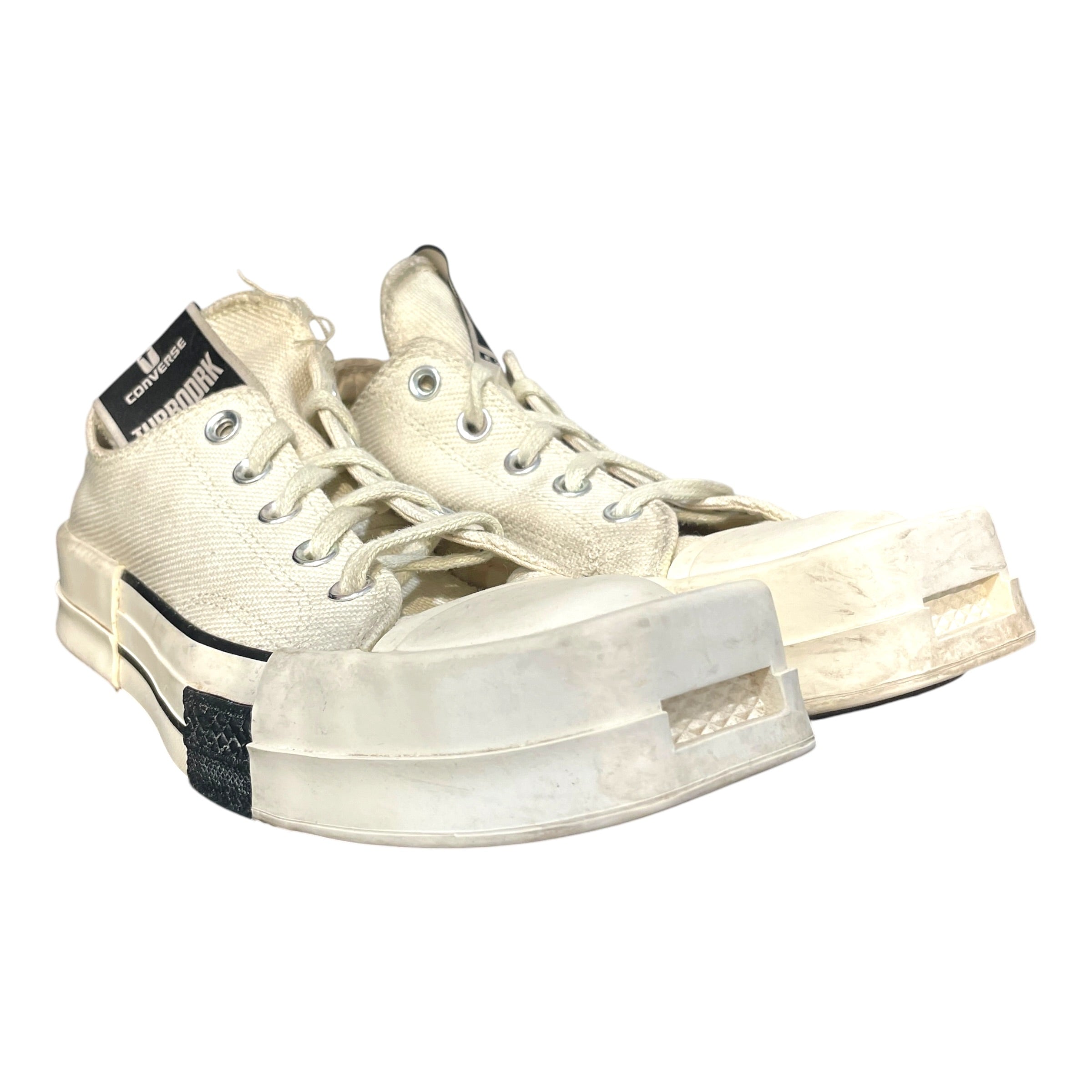 RICK OWENS DRKSHDW/Low-Sneakers/US 5.5/Cotton/WHT/TURBODRK Converse view 1