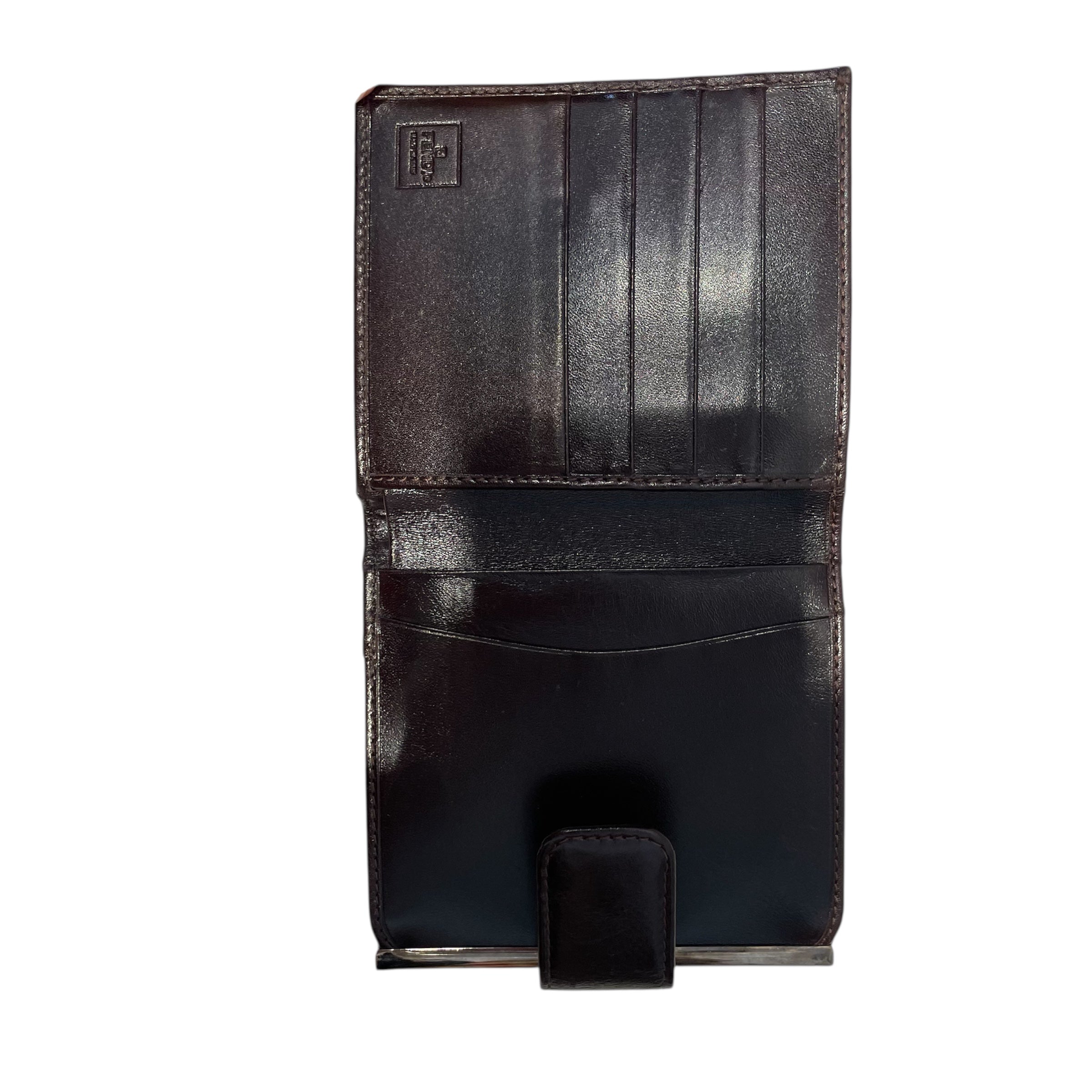 FENDI/Bifold Wallet/Monogram/Cotton/BRW/Fendi Zucca Canvas view 2