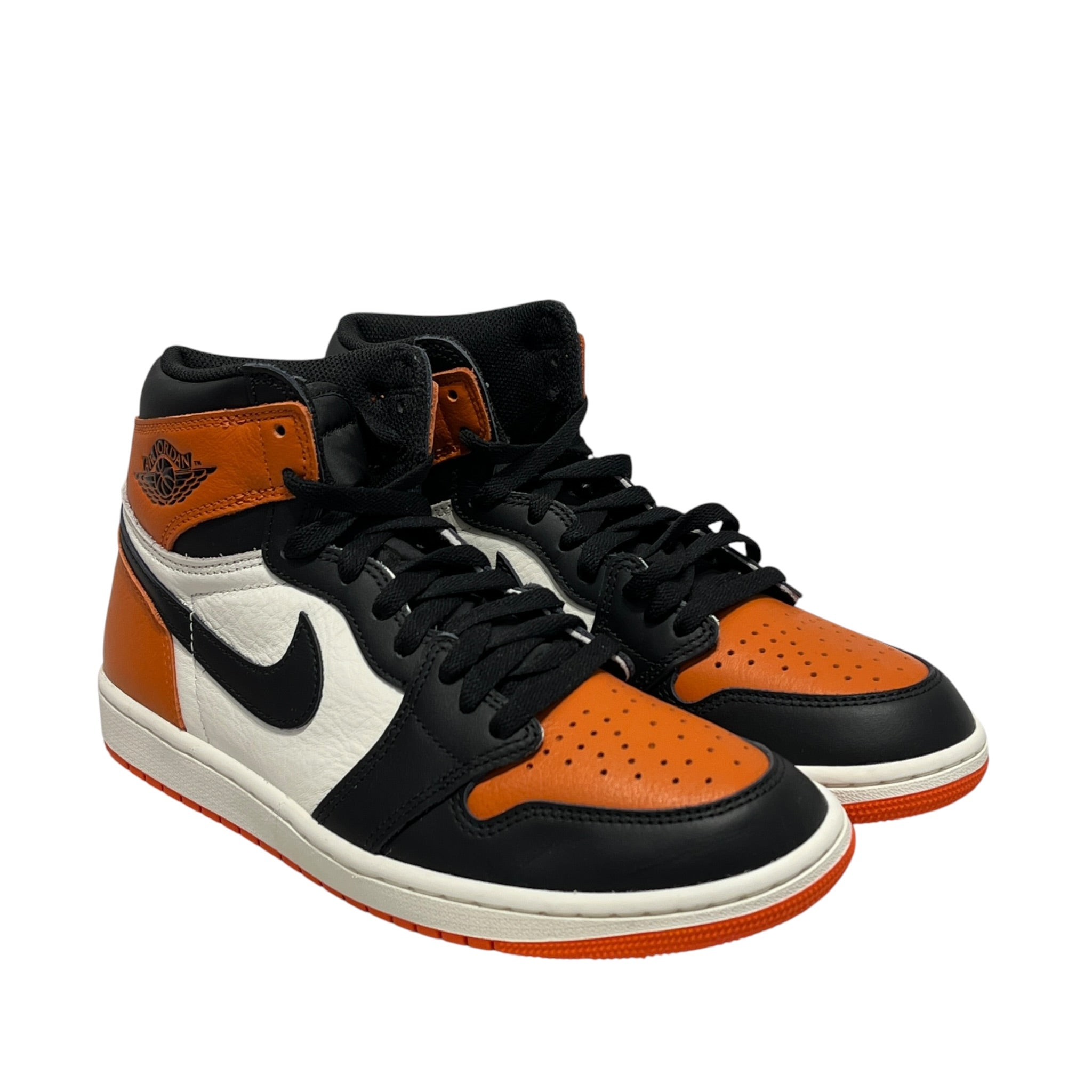 NIKE/Hi-Sneakers/US 9.5/ORN/AIR JORAN 1 RETRO HIGH OG BLK view 1