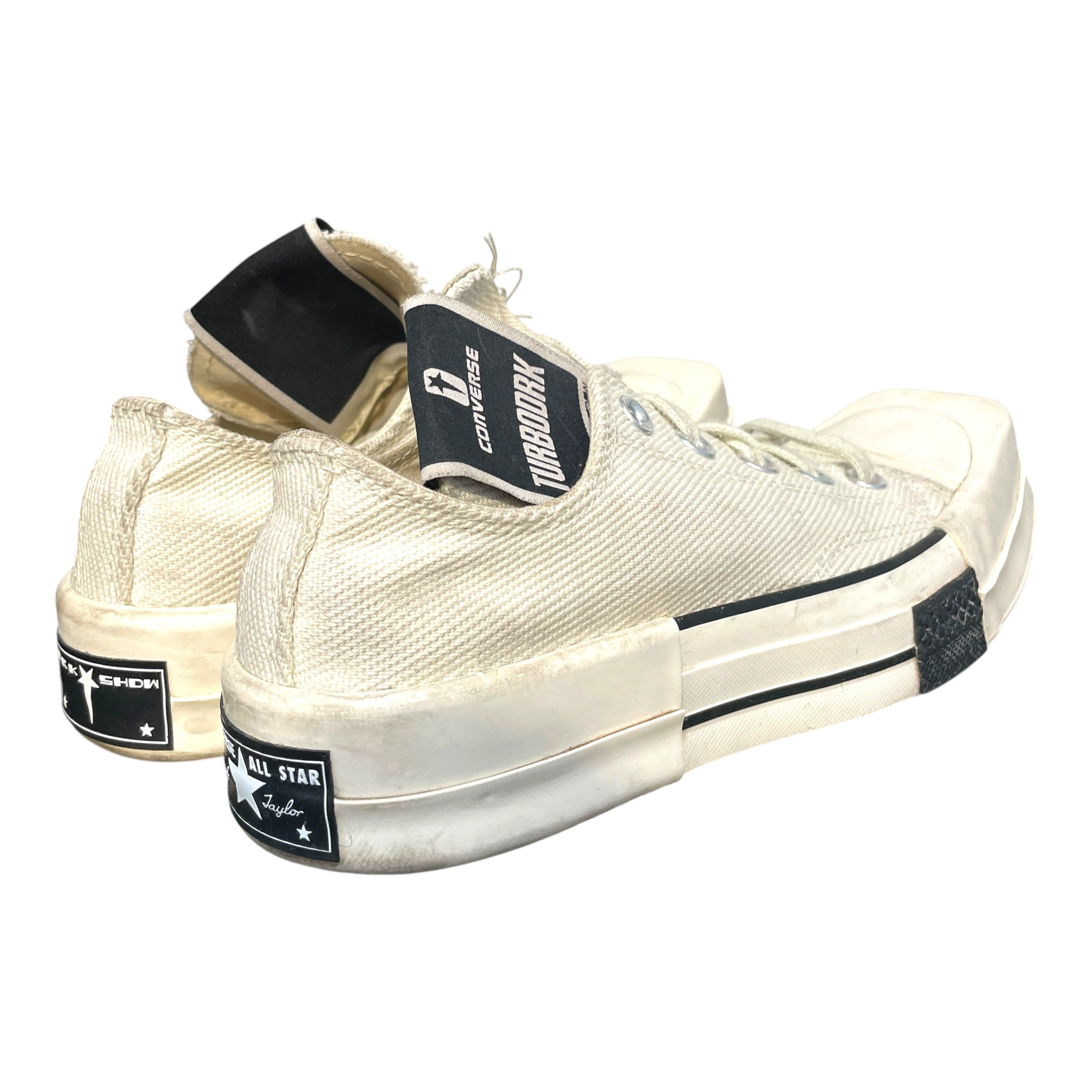 RICK OWENS DRKSHDW/Low-Sneakers/US 5.5/Cotton/WHT/TURBODRK Converse view 2