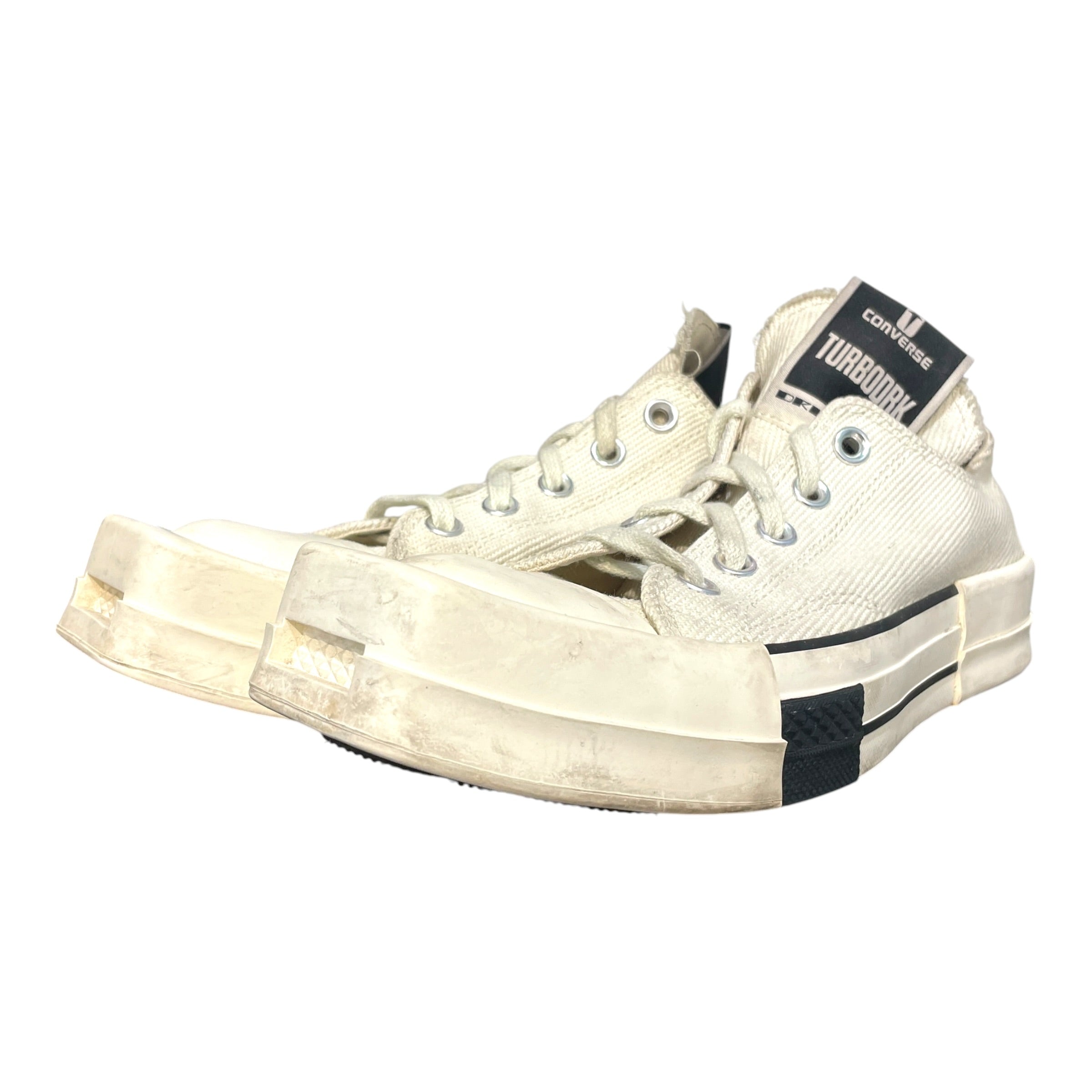 RICK OWENS DRKSHDW/Low-Sneakers/US 5.5/Cotton/WHT/TURBODRK Converse view 3
