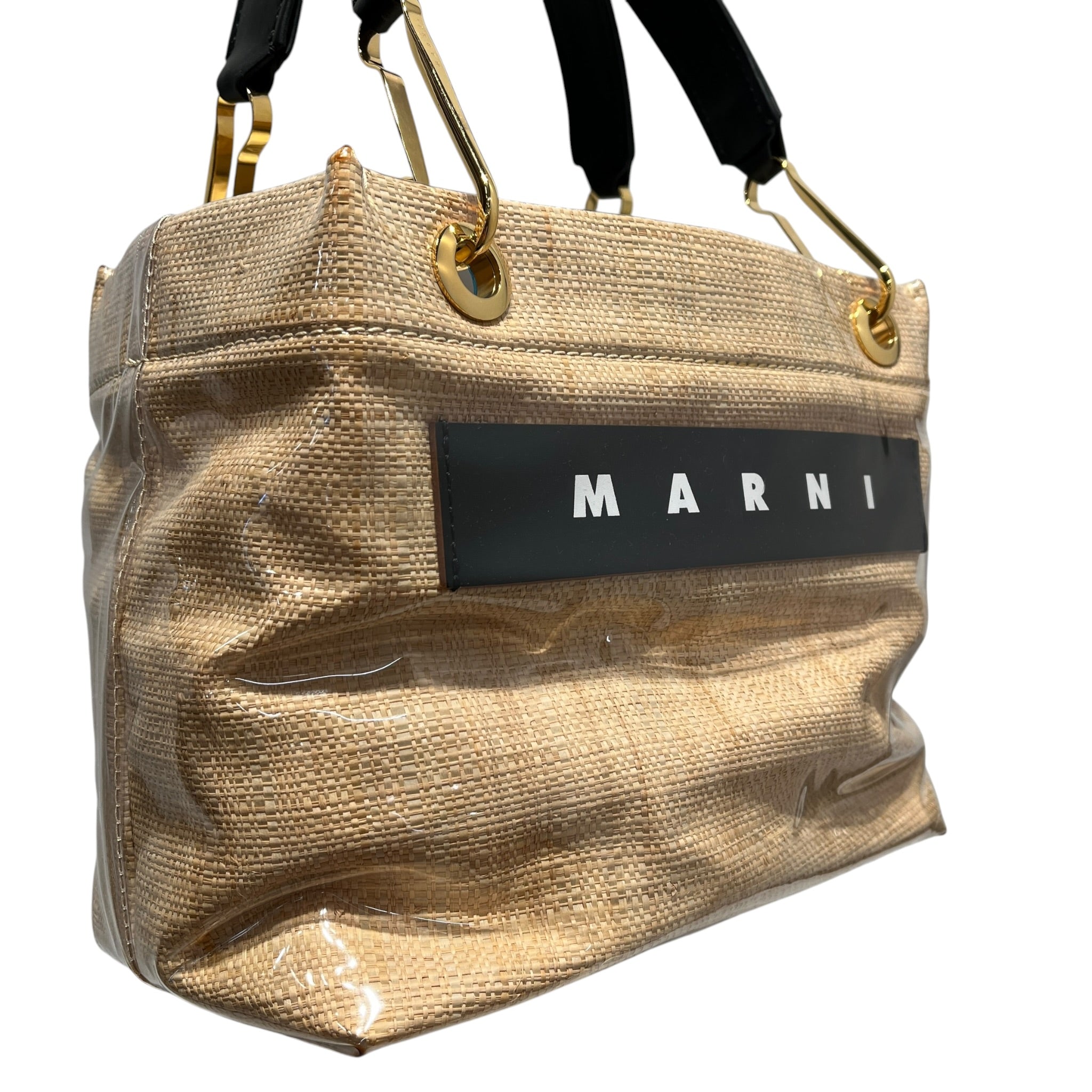 MARNI/Tote Bag/Hemp/BEG/glossy grip tote view 7
