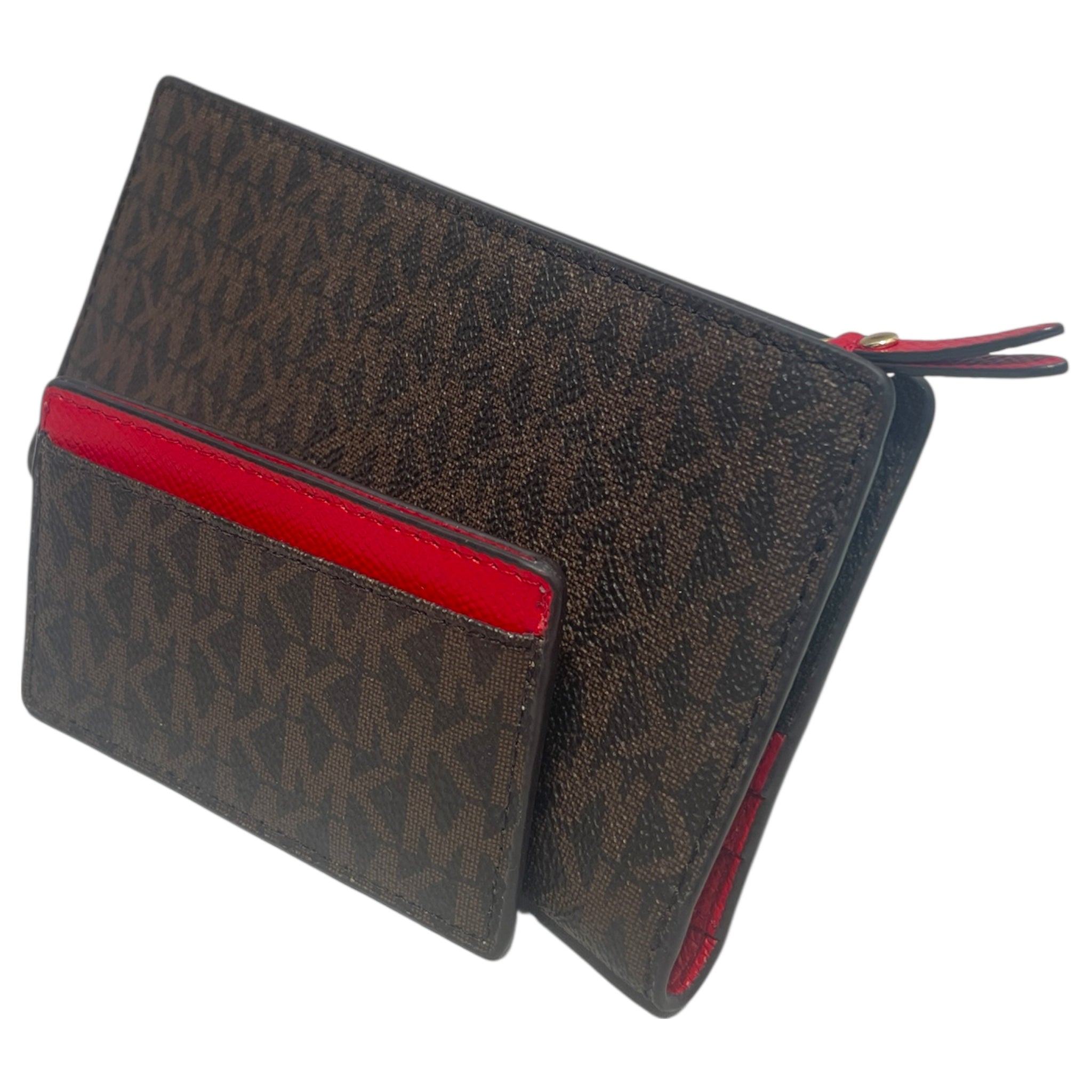 MICHAEL KORS/Bifold Wallet/M/Monogram/Leather/BRW/ view 2