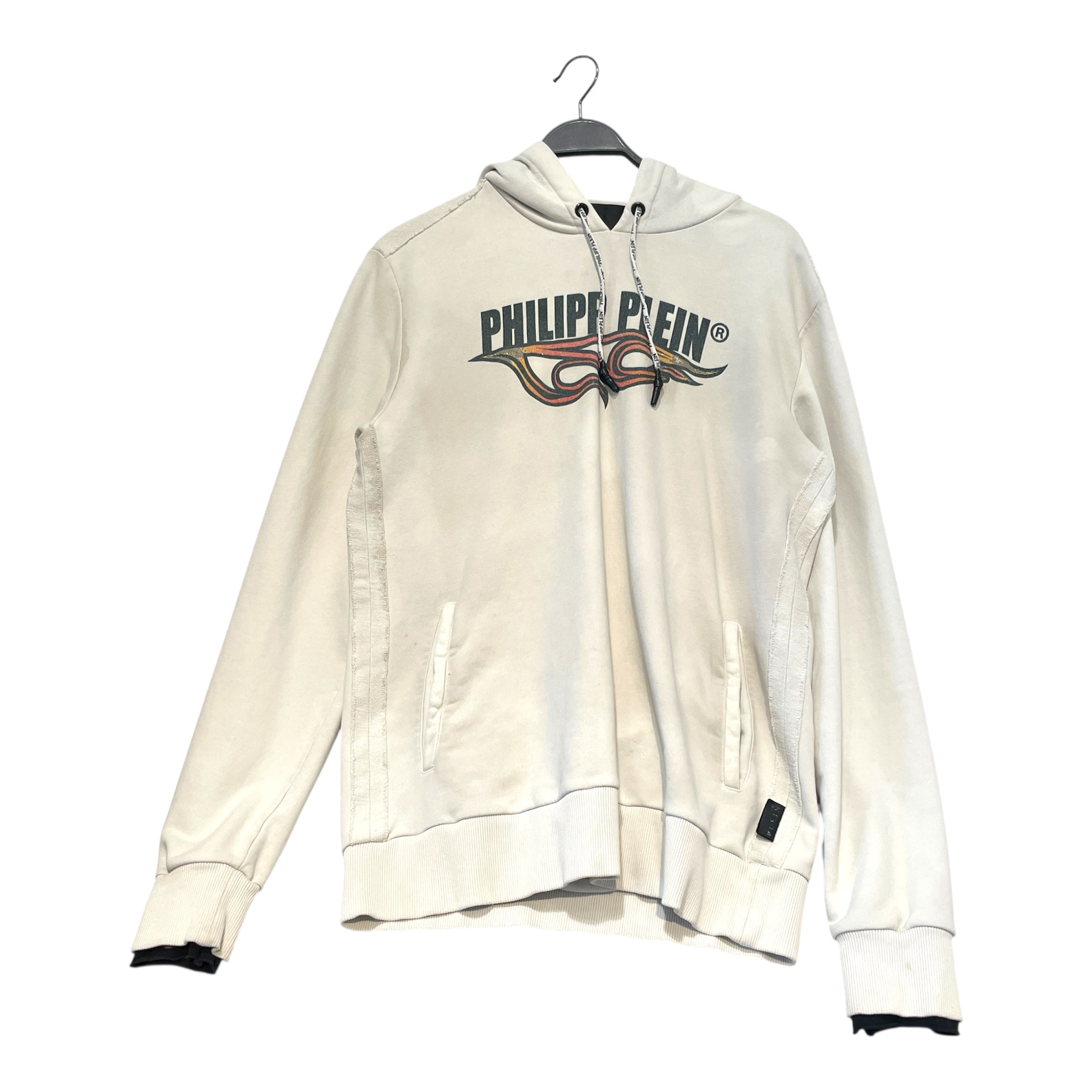 PHILIPP PLEIN/Hoodie/XL/Cotton/WHT/Flame hoodie view 1