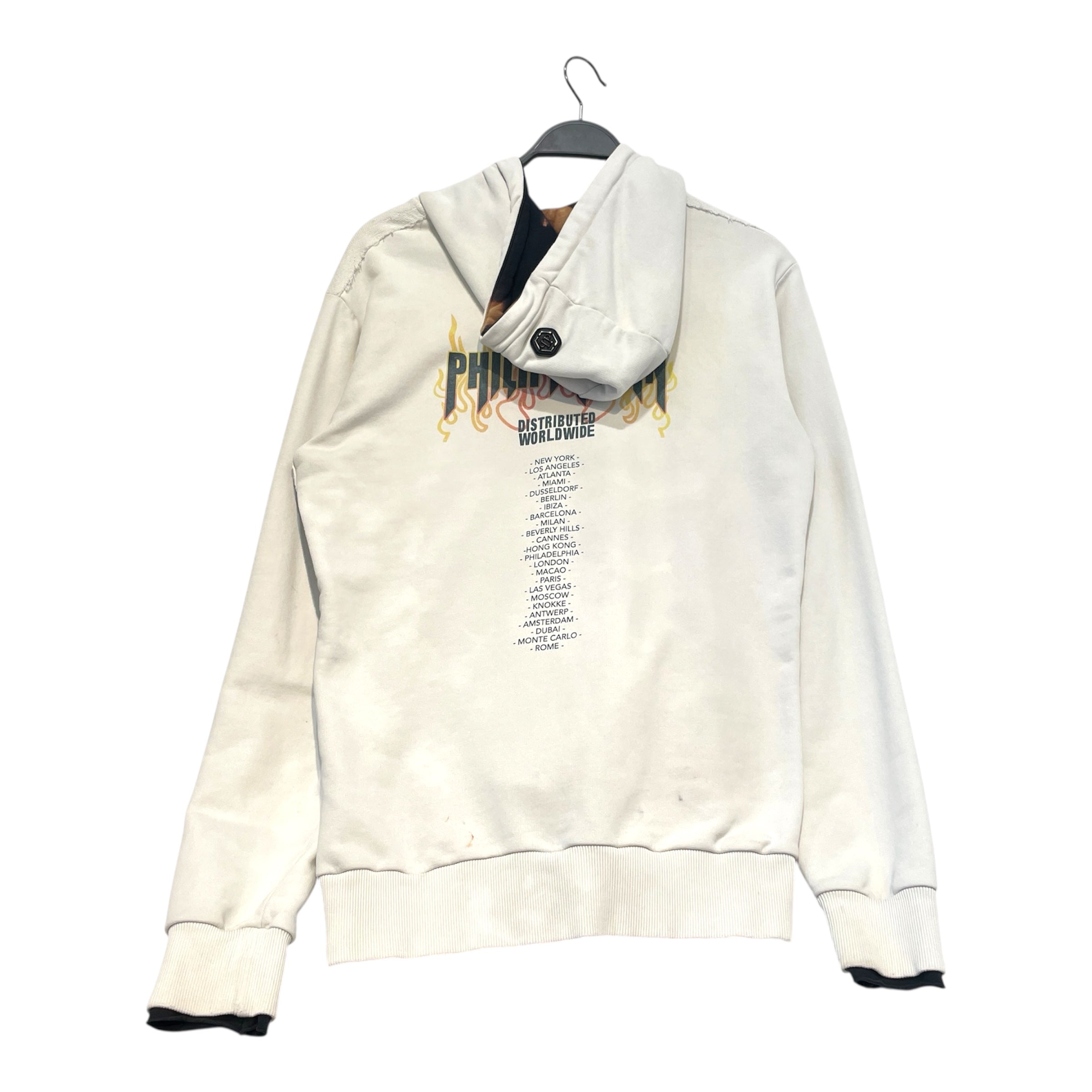 PHILIPP PLEIN/Hoodie/XL/Cotton/WHT/Flame hoodie view 2