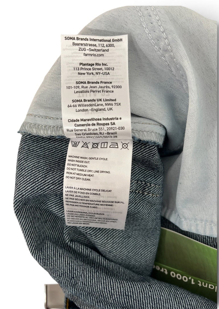 FARM Rio/Wide Leg Pants/26/Cotton/IDG/FLORAL BARRELL JEANS view 4