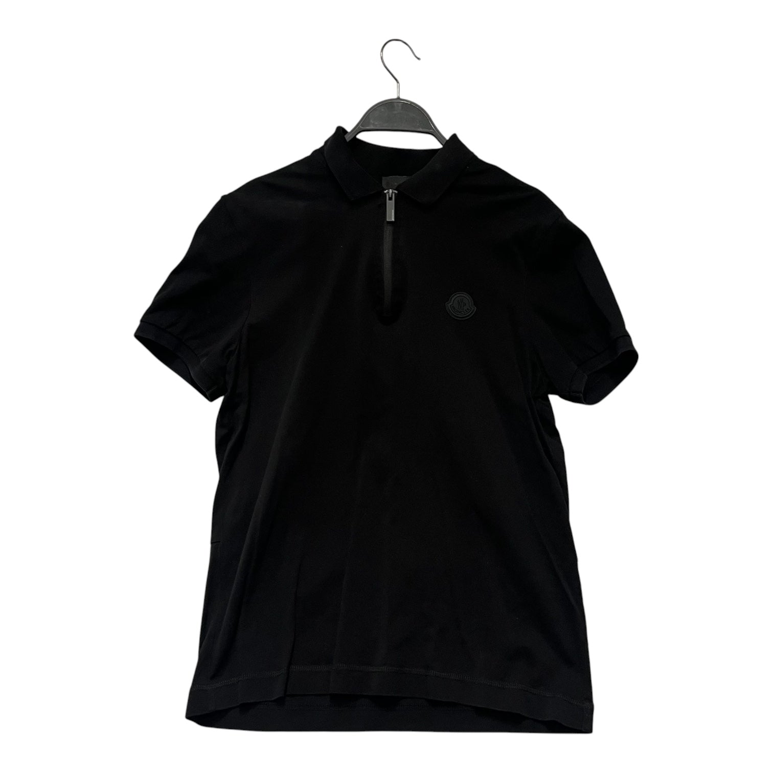 MONCLER/T-Shirt/L/Cotton/BLK/water resistant zip polo view 1