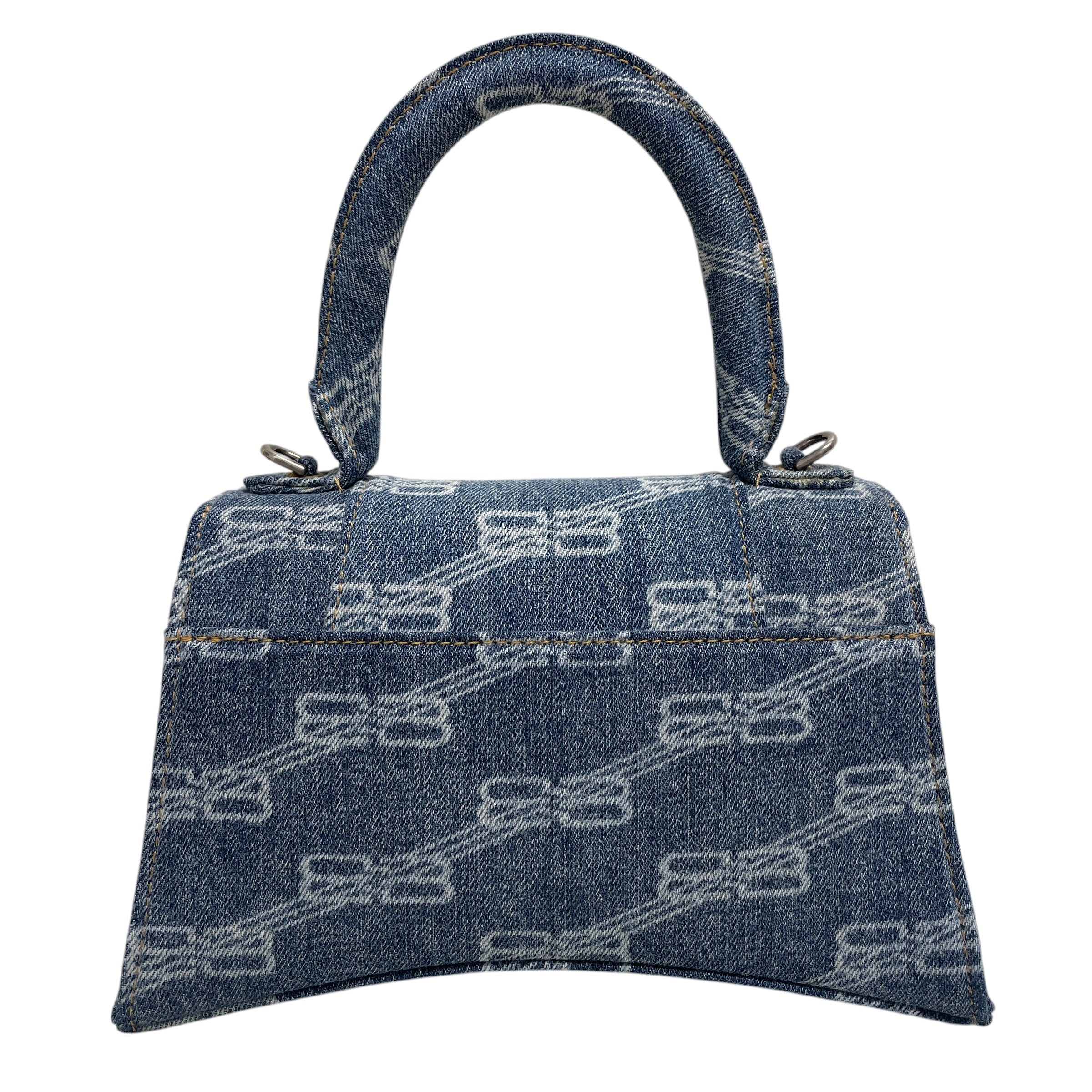 BALENCIAGA/Cross Body Bag/All Over Print/Cotton/IDG/DENIM W/ BB LOGOS view 2