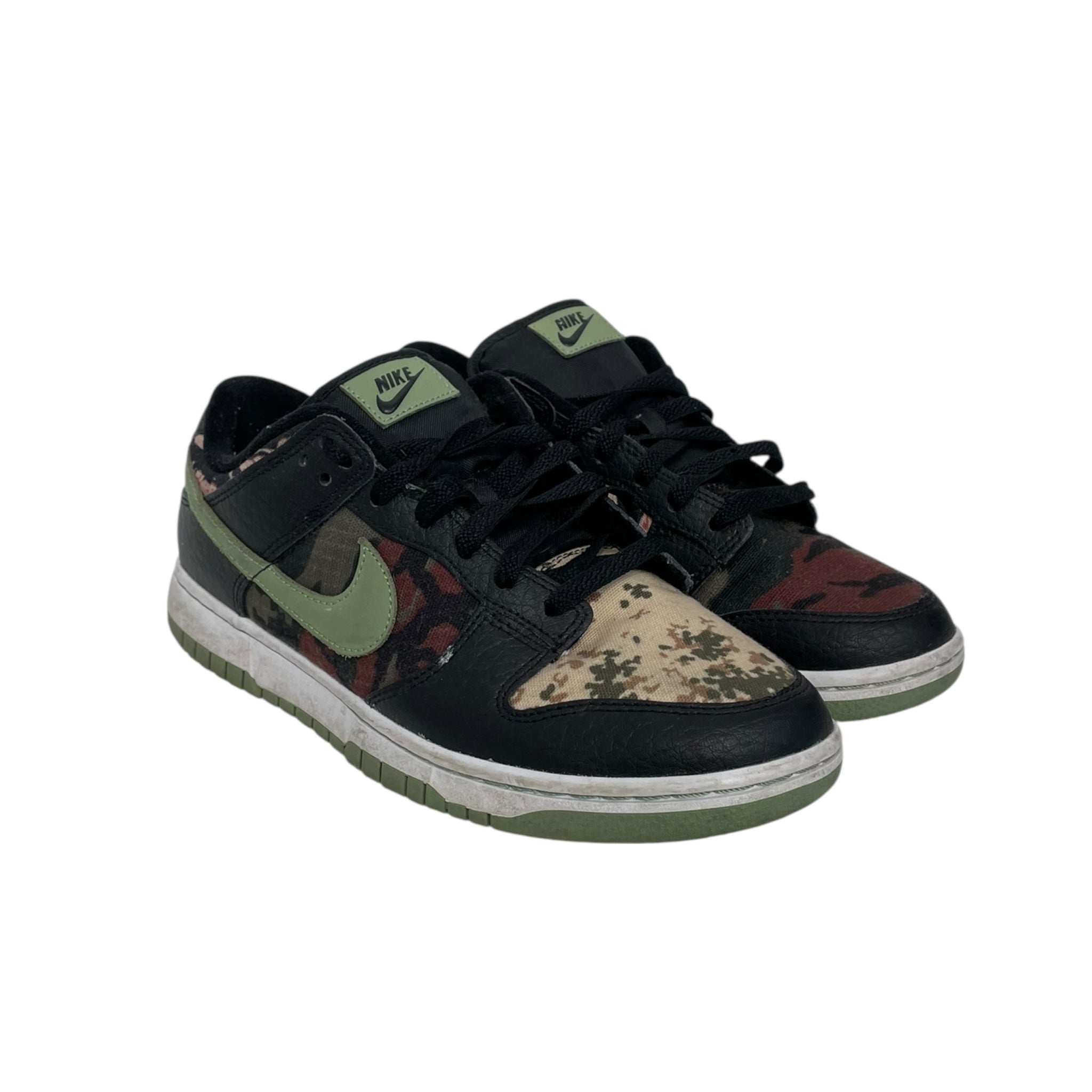 NIKE/Low-Sneakers/US 8.5/Camouflage/Cotton/BLK/dunk view 1