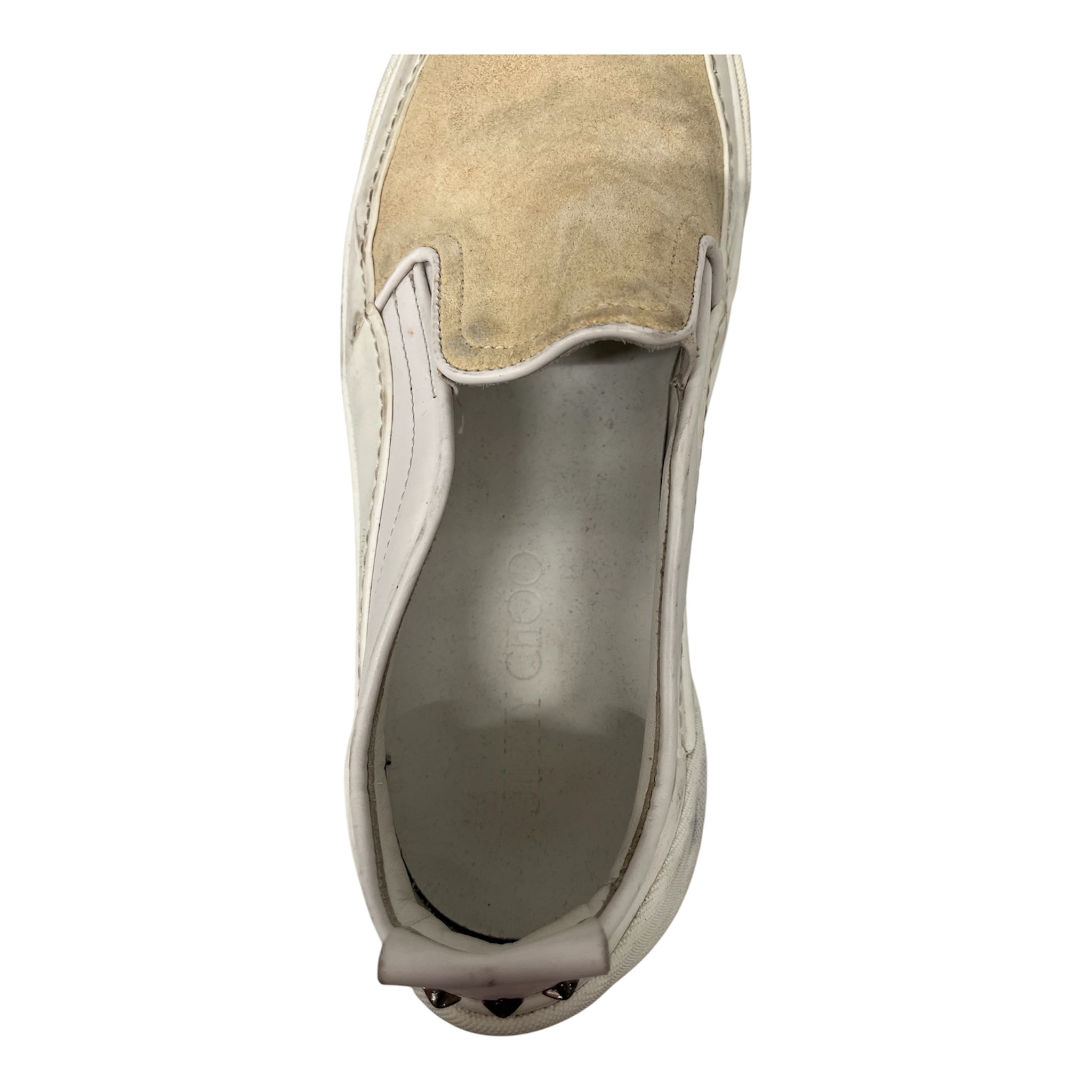 JIMMY CHOO/Low-Sneakers/EU 43.5/Leather/CRM/3 stars on ankle view 3